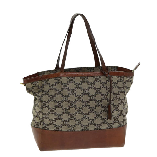 Luxury CELINE Macadam Canvas Tote Bag Beige 81619