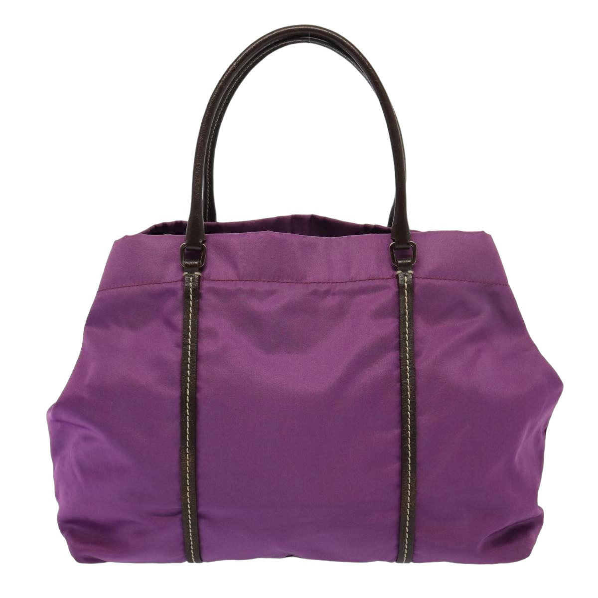 PRADA Hand Bag Nylon Purple Auth
