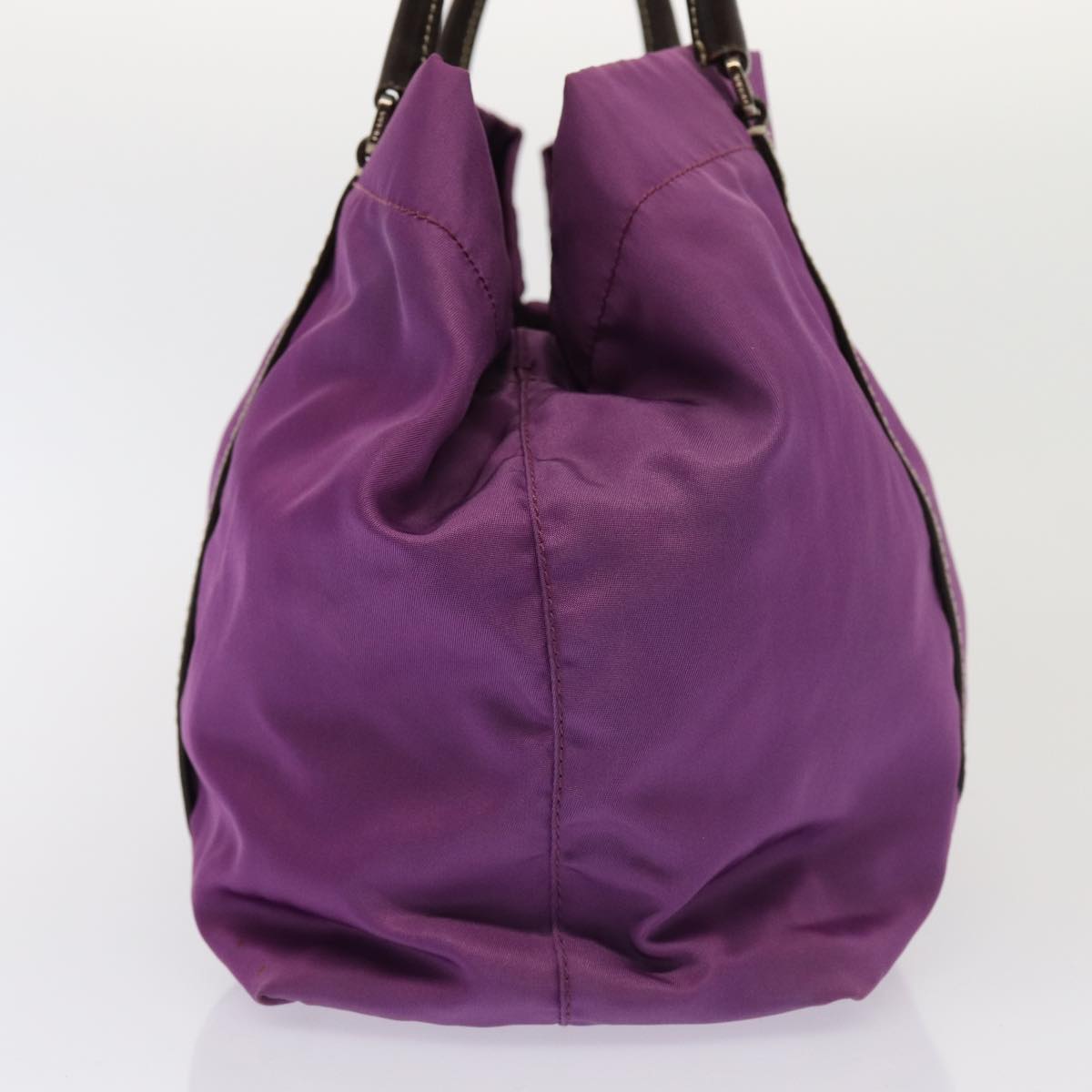 PRADA Hand Bag Nylon Purple Auth