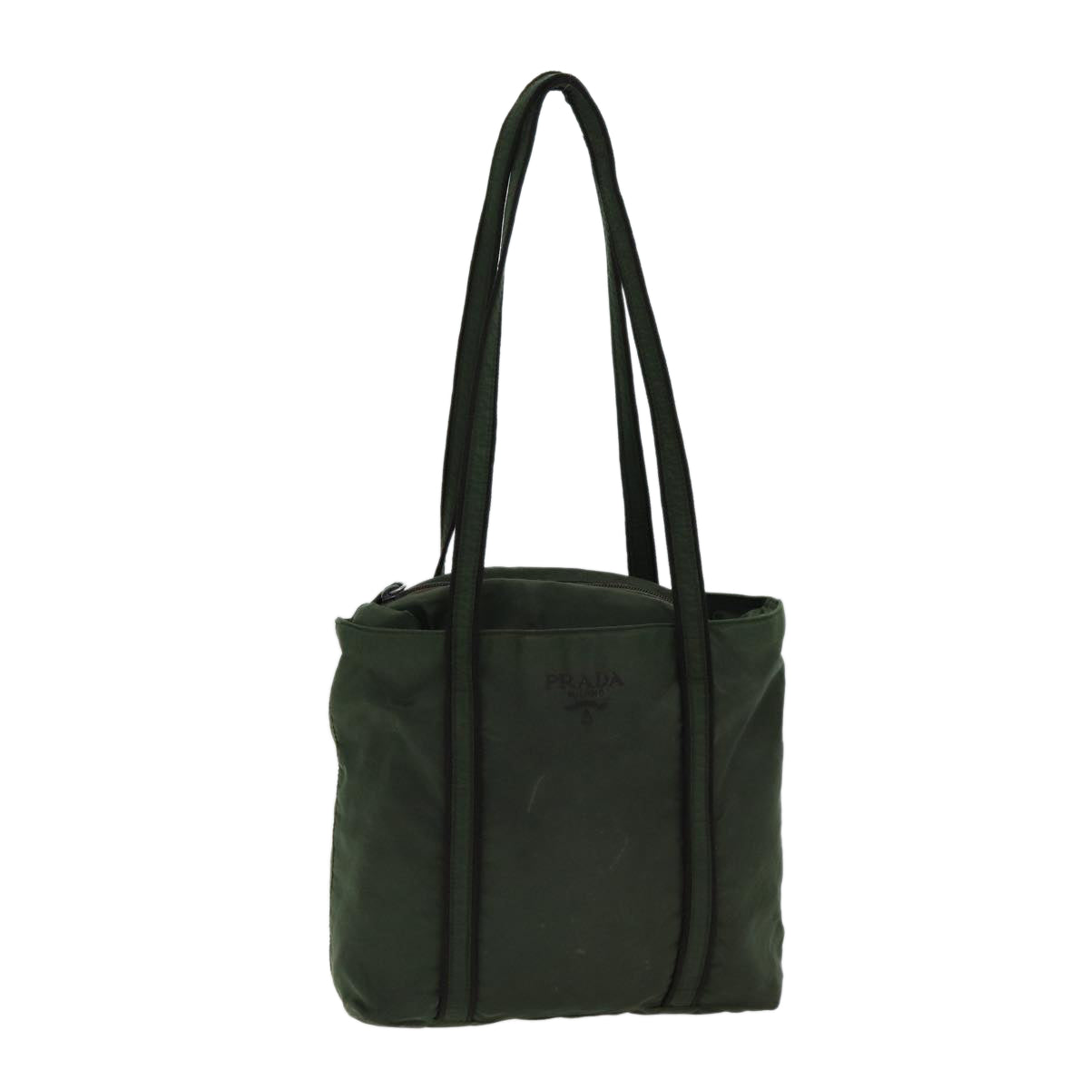 PRADA Shoulder Bag Nylon Khaki Auth