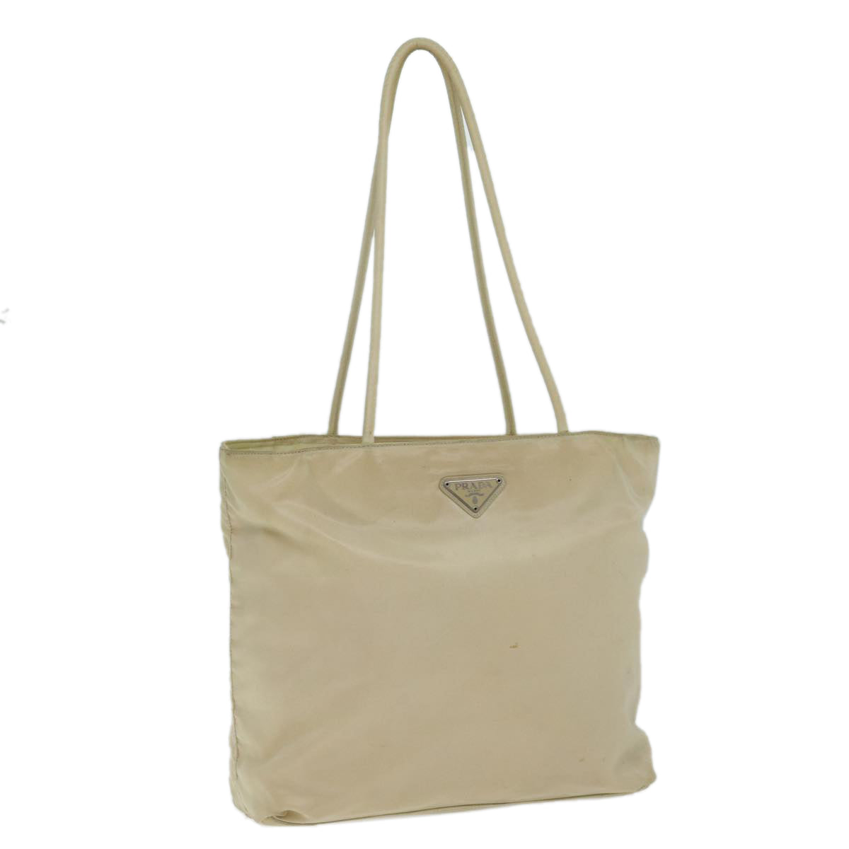 PRADA Shoulder Bag Nylon White Auth