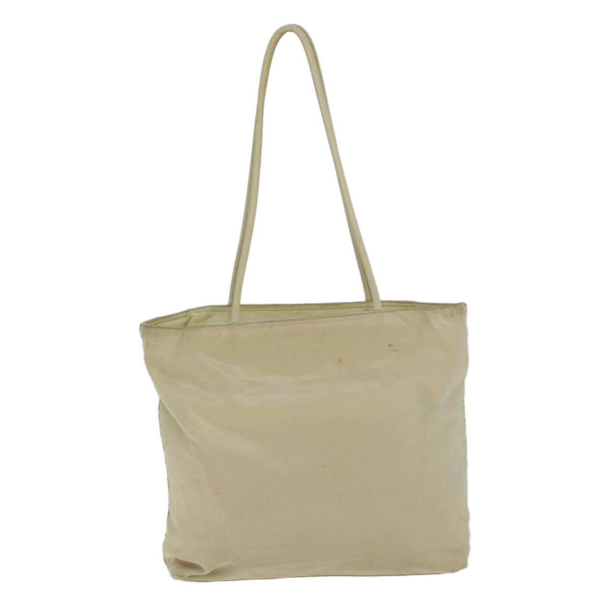 PRADA Shoulder Bag Nylon White Auth
