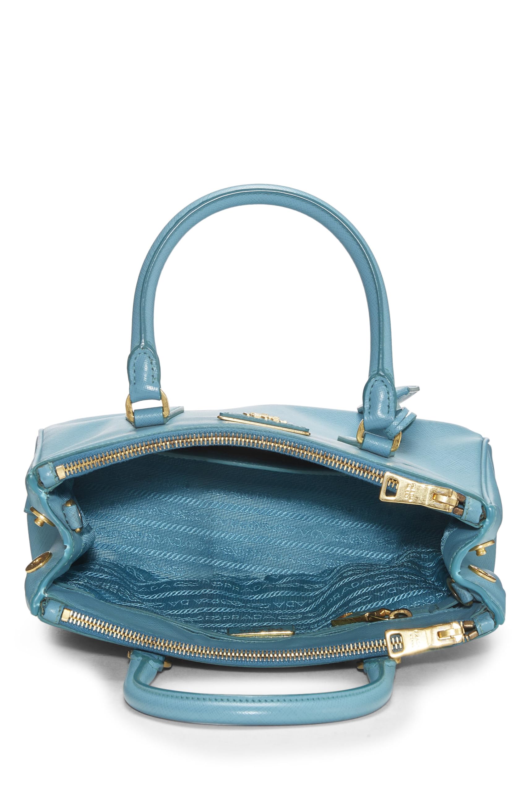 Prada, Blue Saffiano Executive Tote Small, Blue