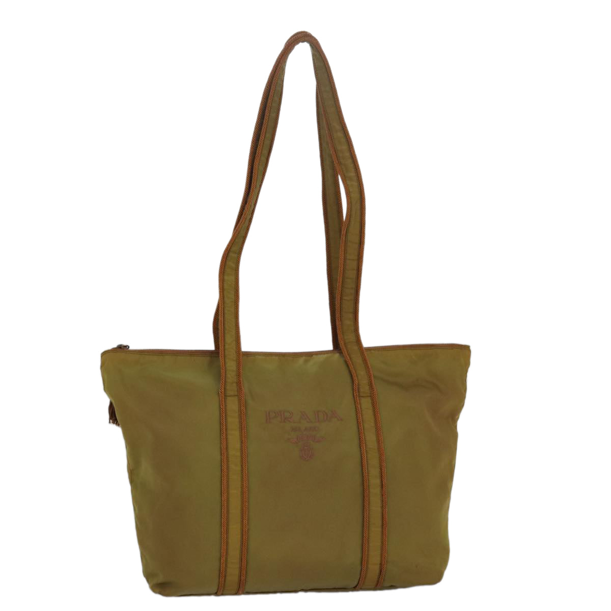 PRADA Shoulder Bag Nylon Brown Auth