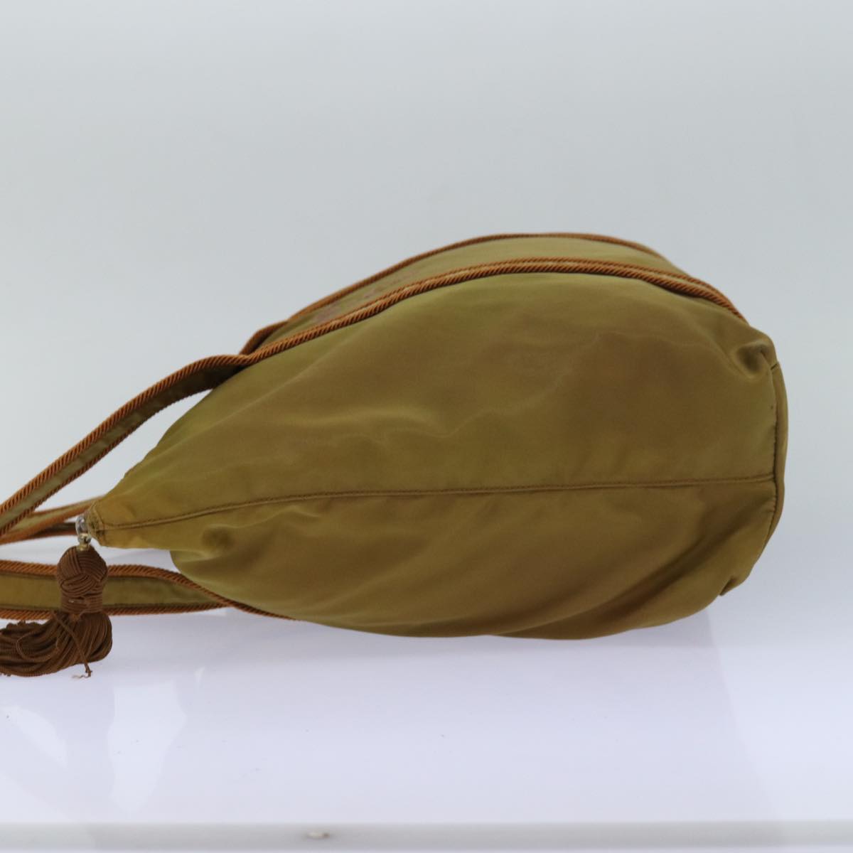 PRADA Shoulder Bag Nylon Brown Auth