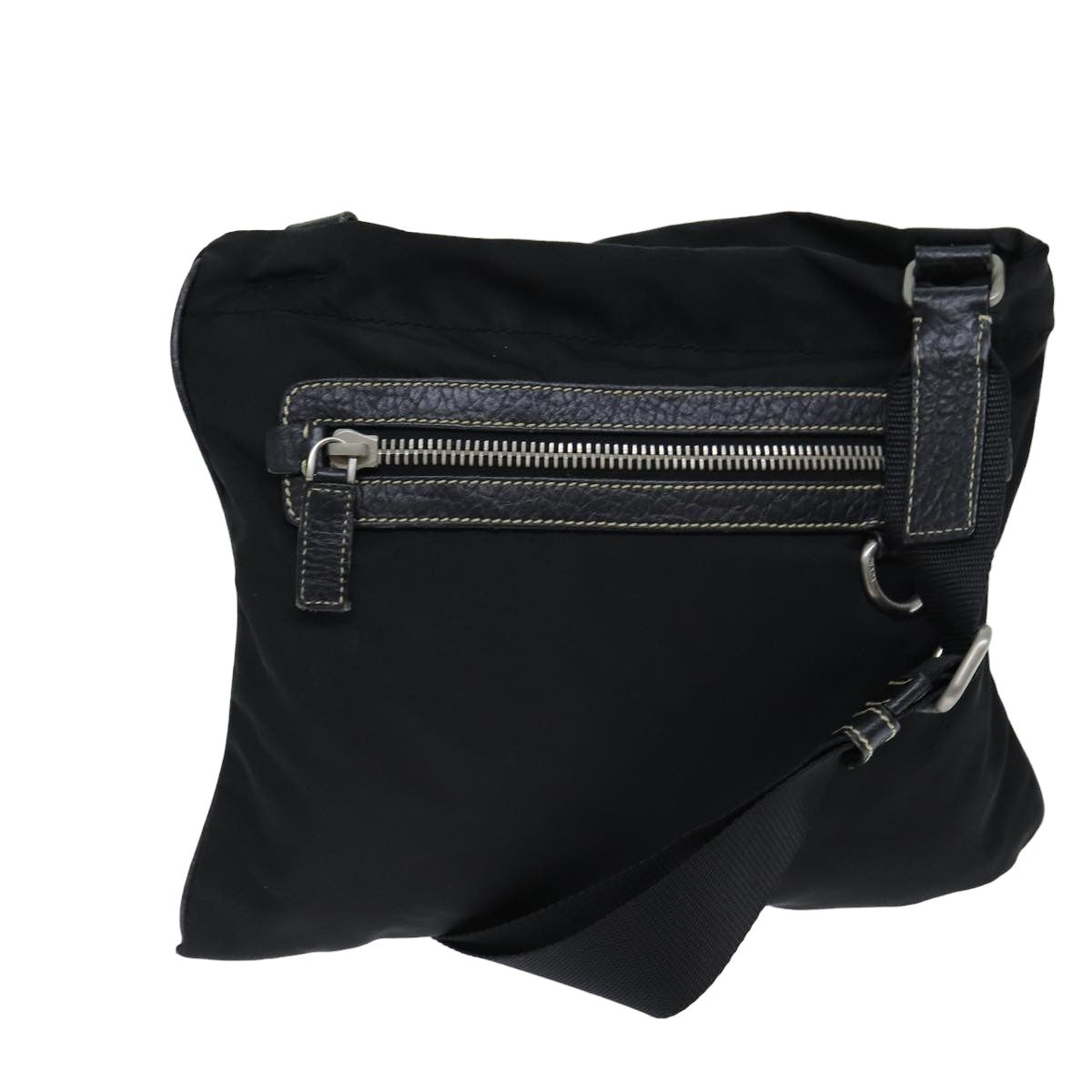 PRADA Shoulder Bag Nylon Black Auth