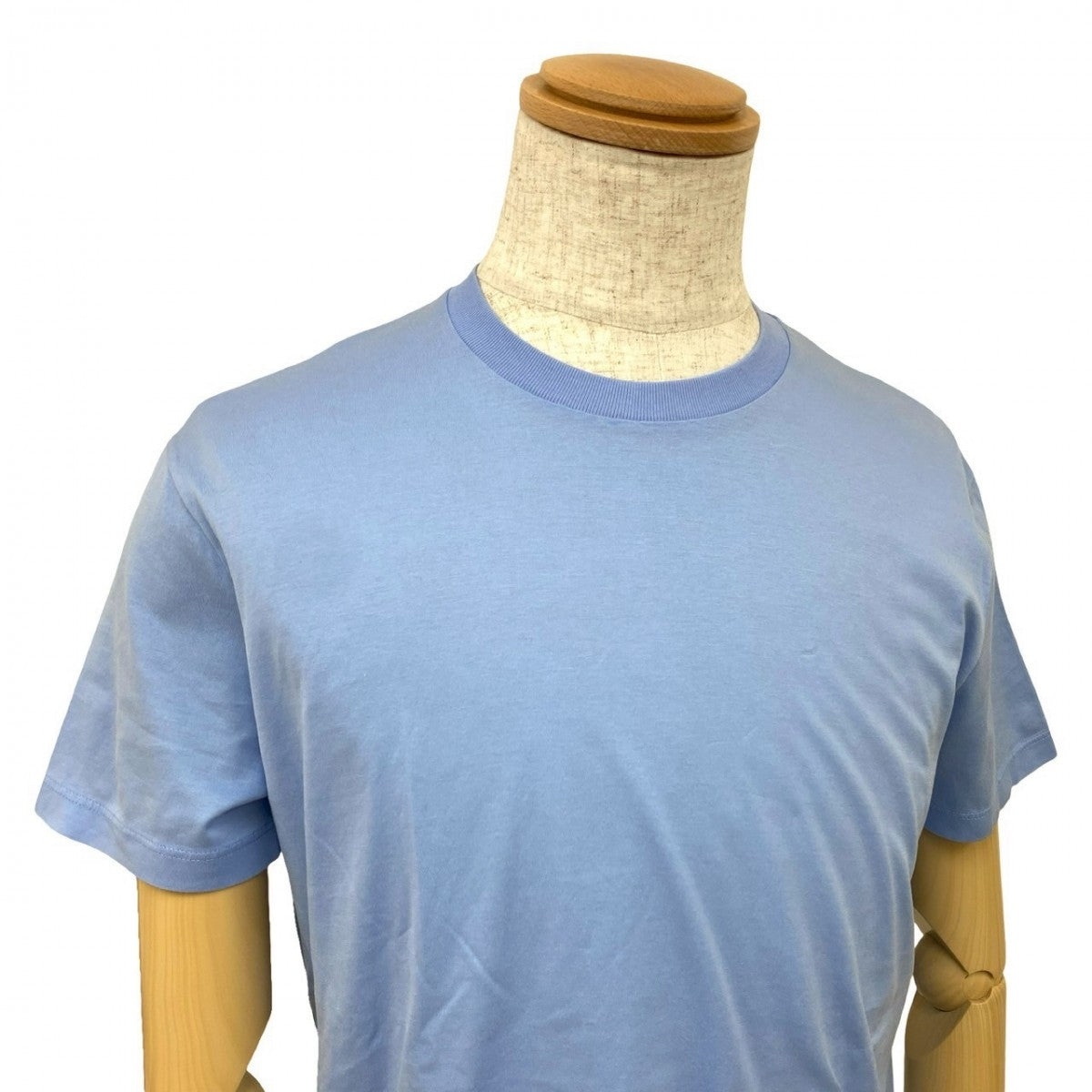 PRADA Short sleeve T-shirt cotton blue triangle motif mens M