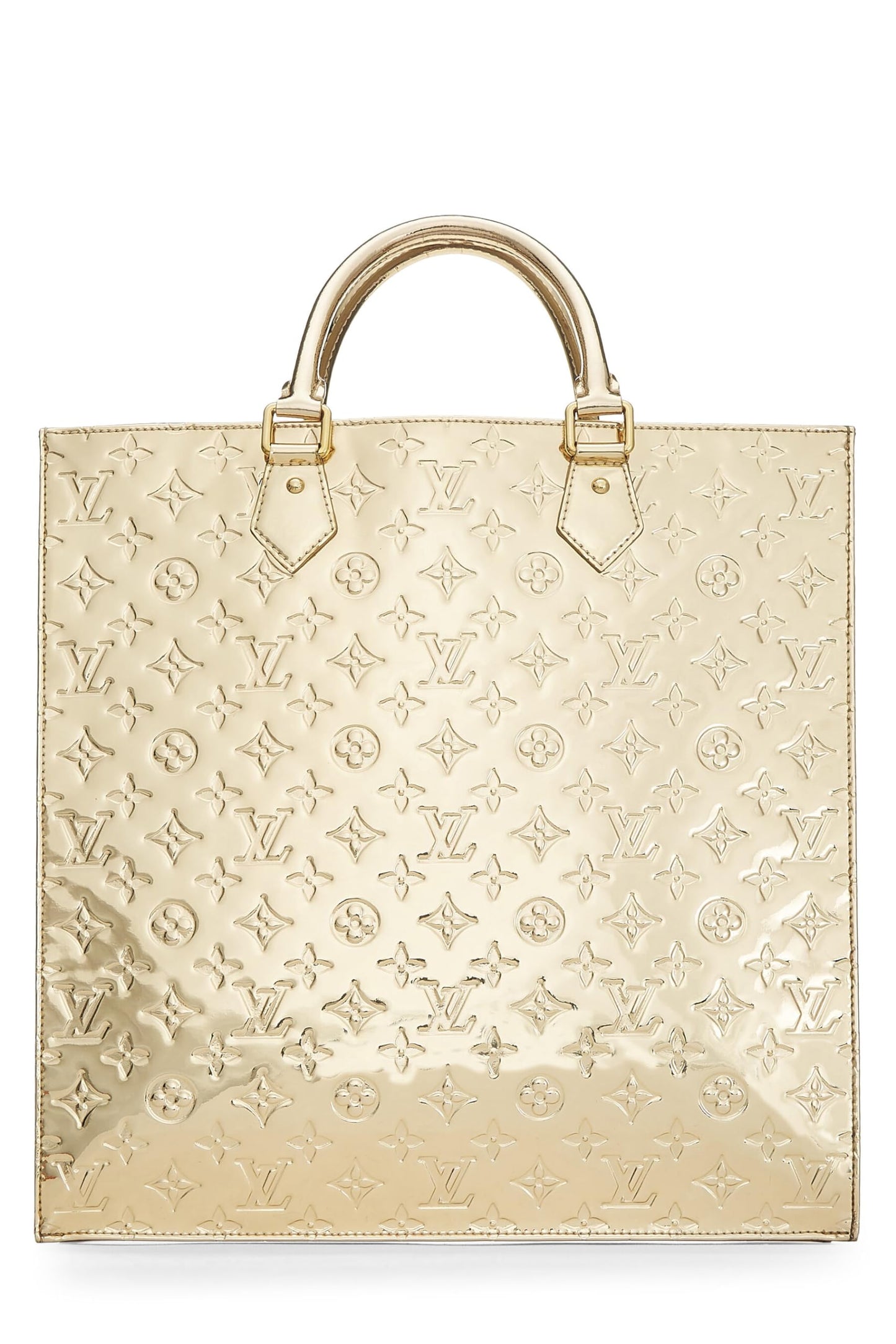 Louis Vuitton, Gold Monogram Miroir Sac Plat, Gold
