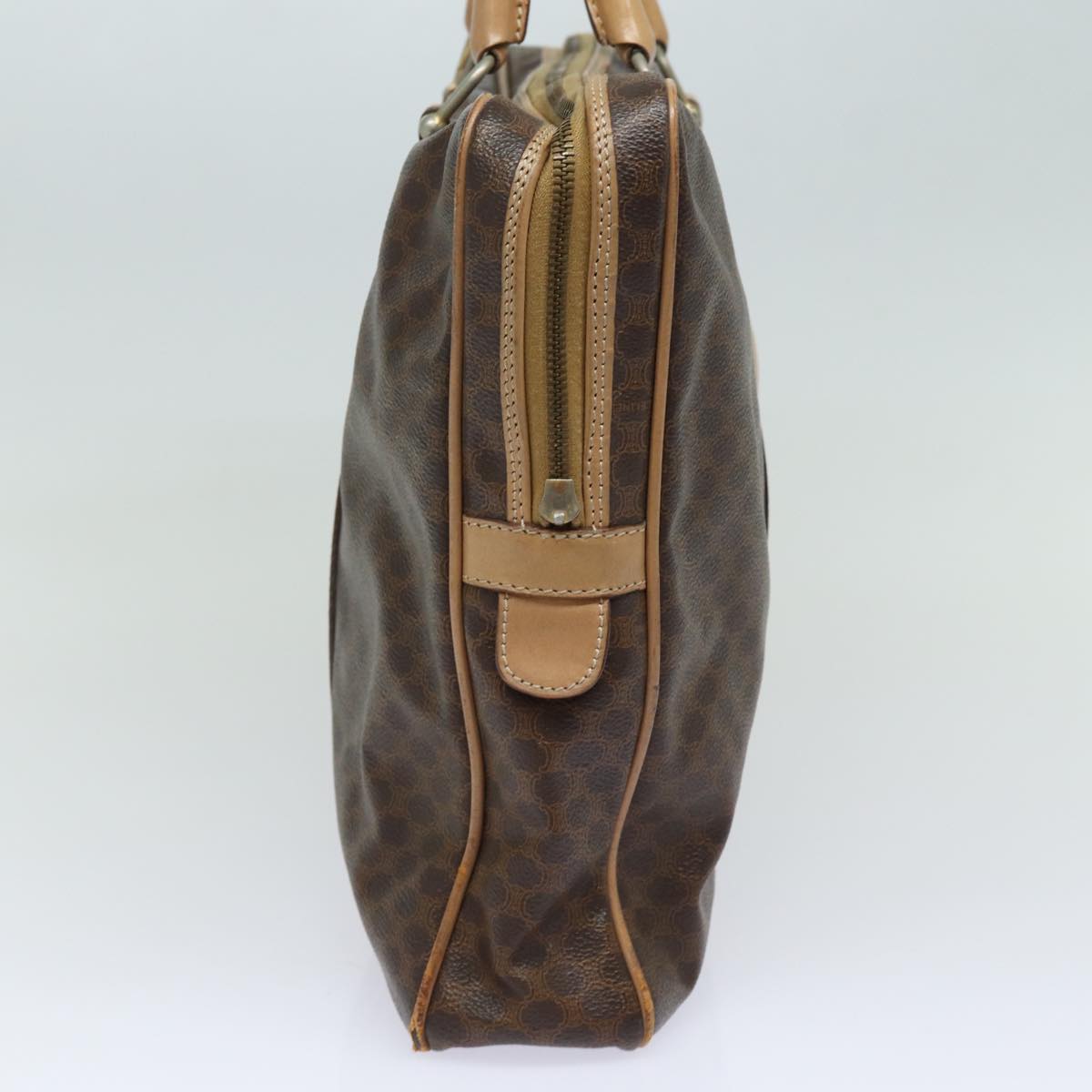 Luxury CELINE Macadam Canvas Business Bag PVC Leather Brown 81964