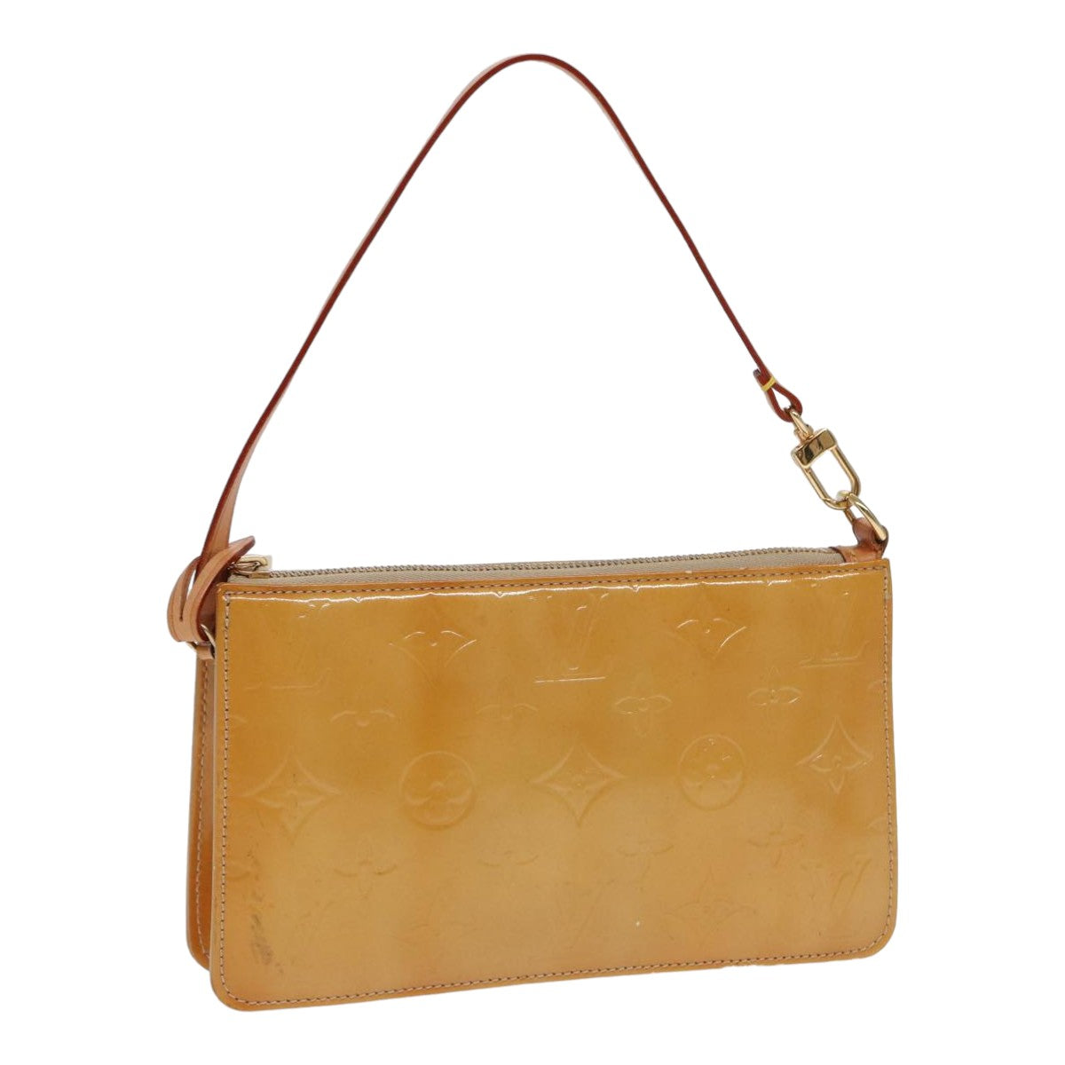LOUIS VUITTON Monogram Vernis Lexington Accessory Pouch Beige M91010 Auth 81991