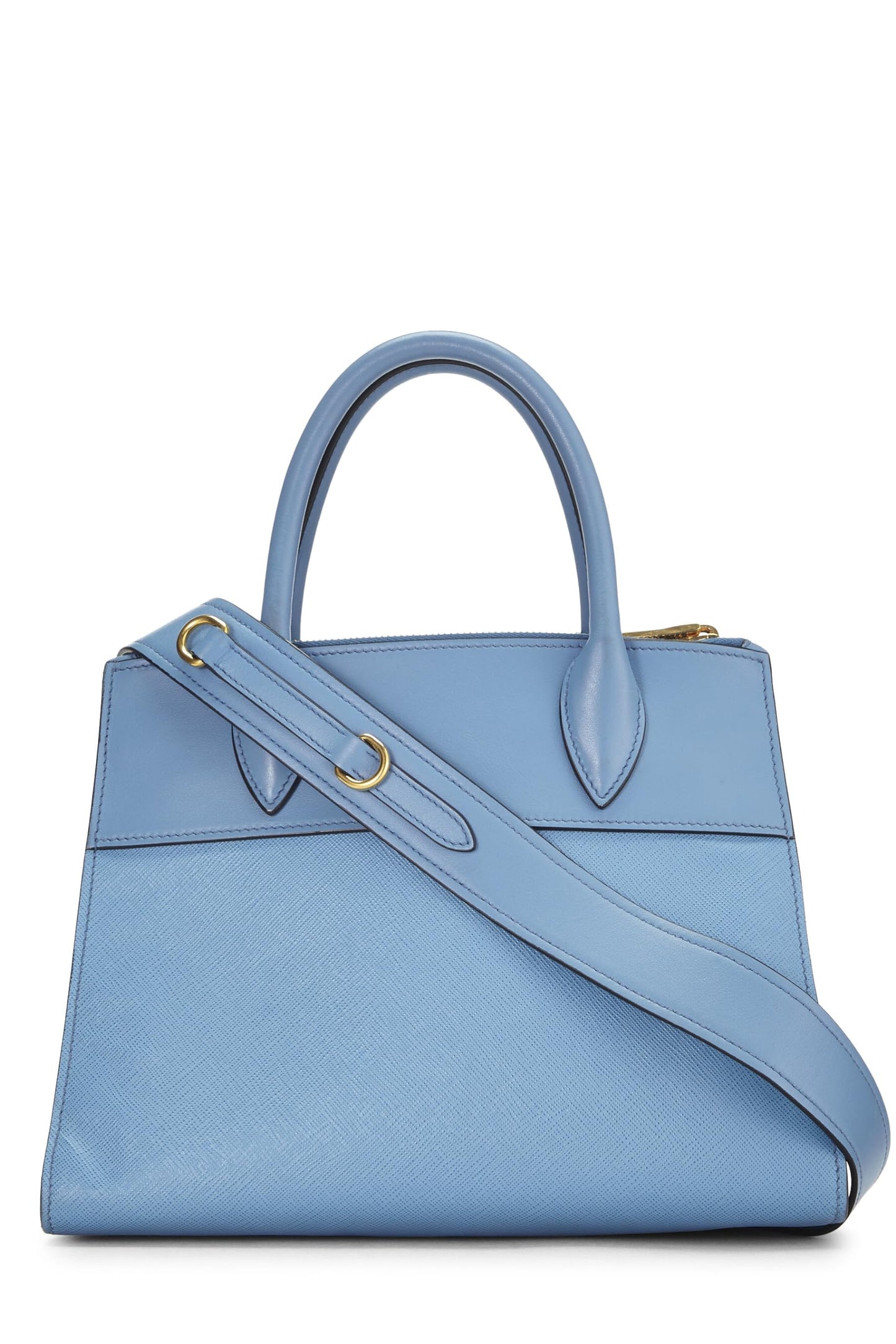 Prada, Blue Saffiano Paradigme Bag Small, Blue