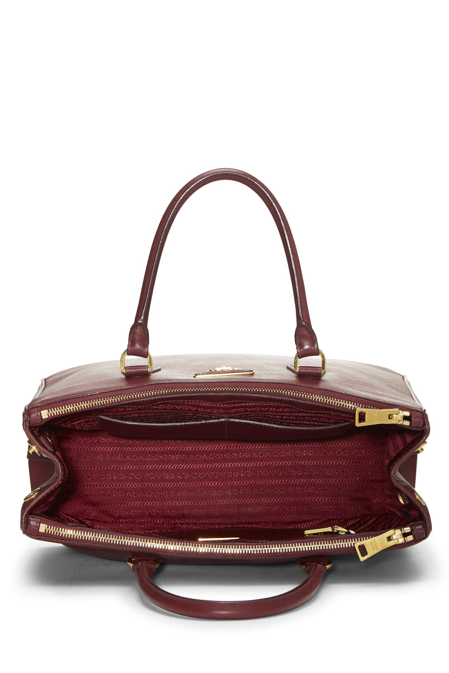 Prada, Burgundy Saffiano Executive Tote Medium, Burgundy