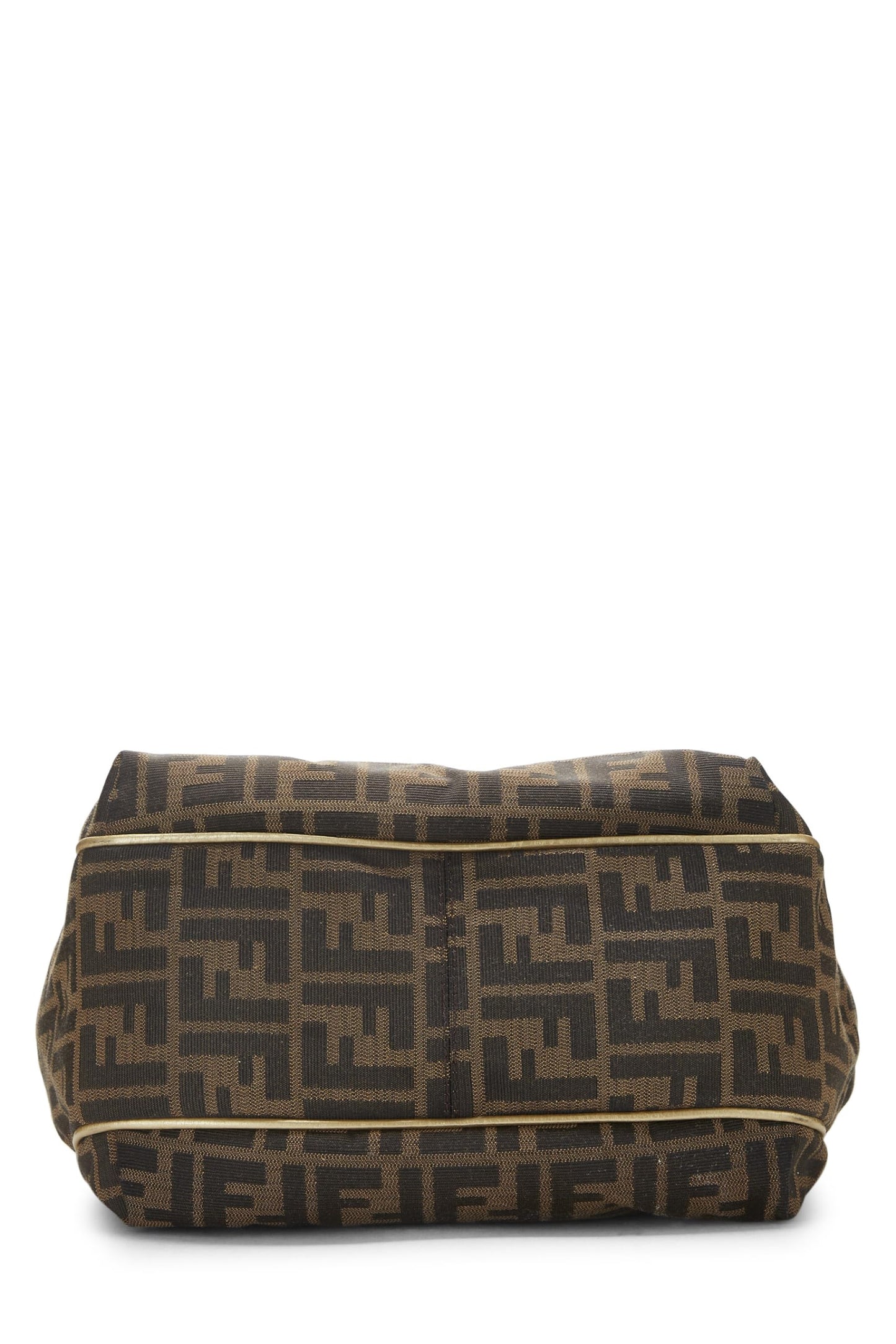 Fendi, Gold Zucca Canvas Shoulder Bag, Gold