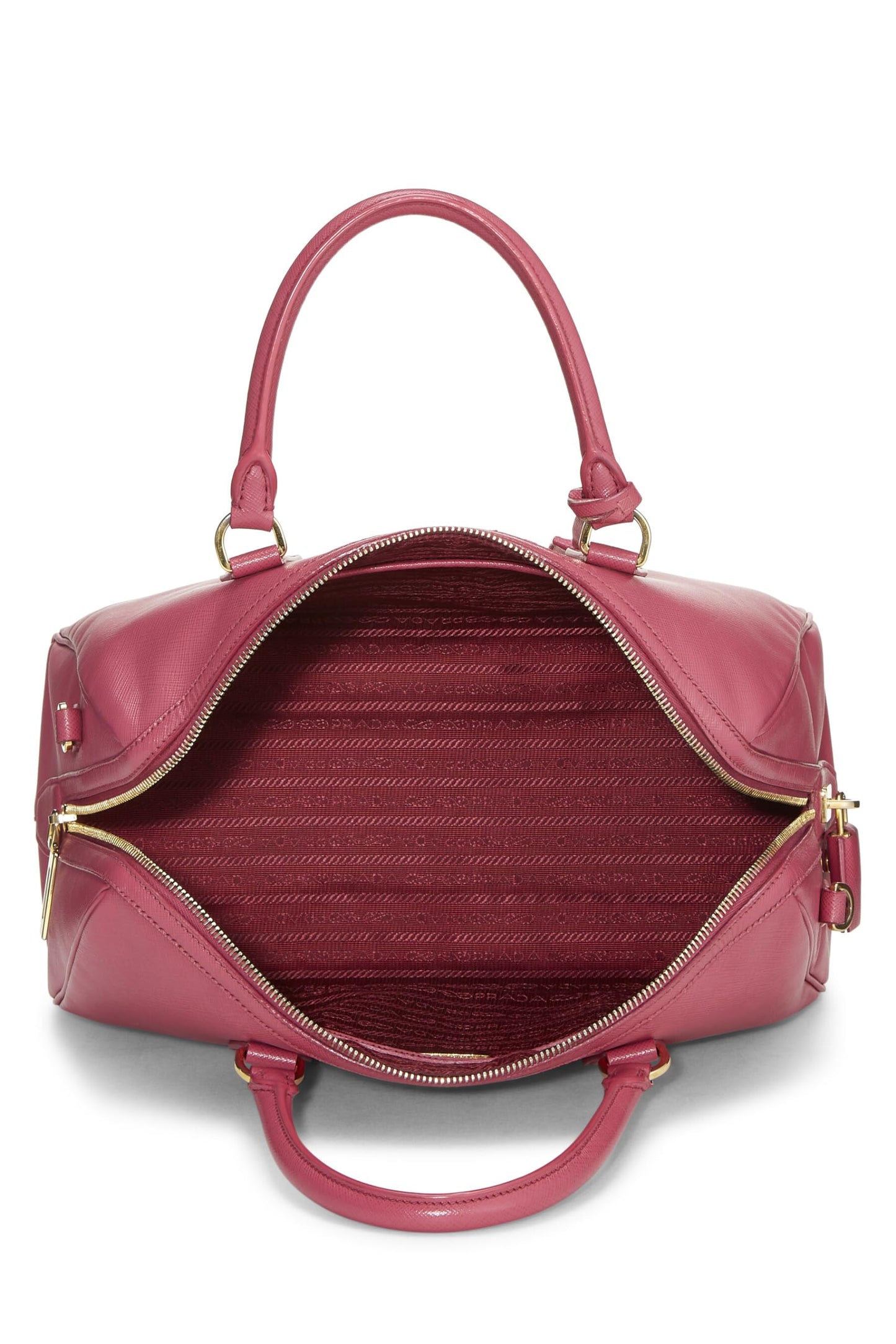 Prada, Pink Saffiano Boston, Pink Luxury Handbag