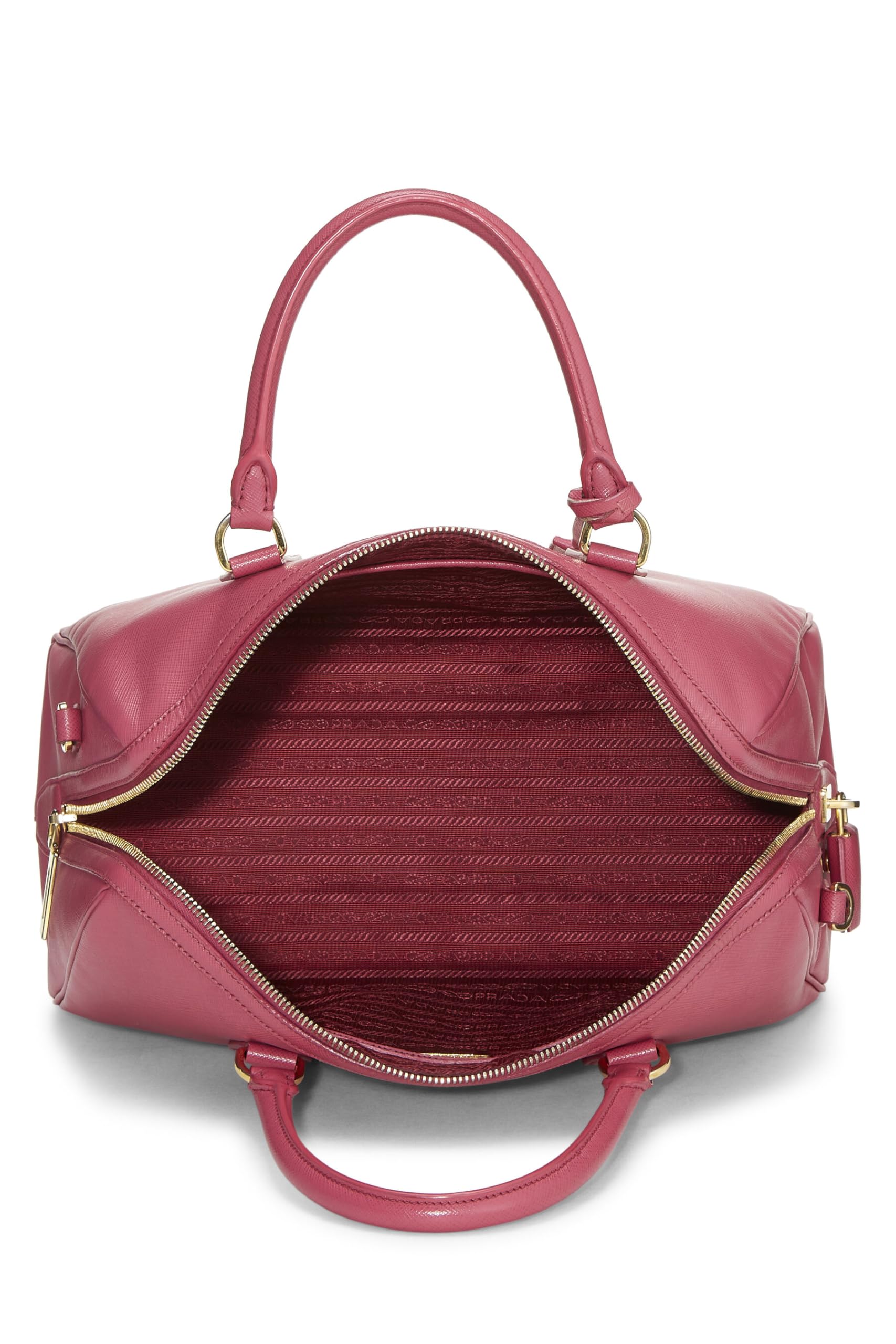 Prada, Pink Saffiano Boston, Pink Luxury Handbag