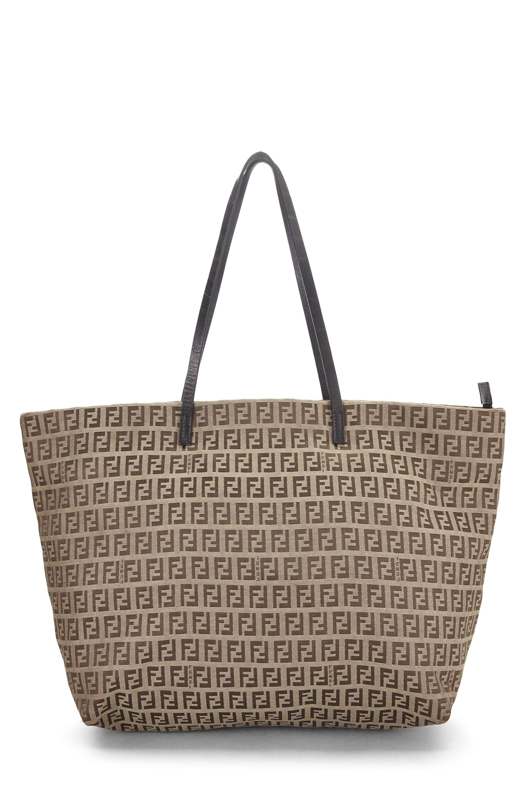 Fendi, Brown Zucchino Roll Tote, Brown