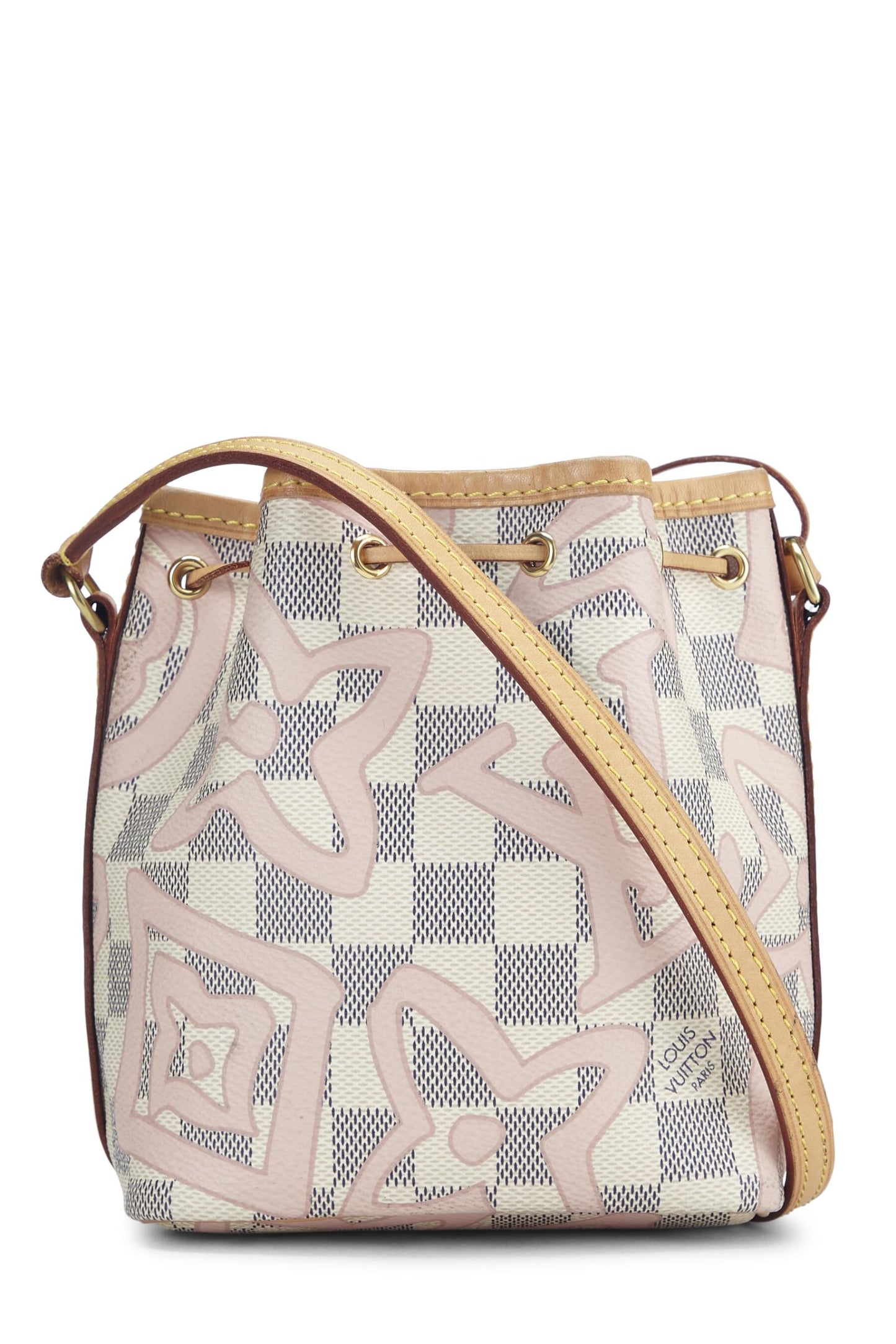 Louis Vuitton, Pink Summer Spirit Damier Azur Tahitienne Noé Nano, White