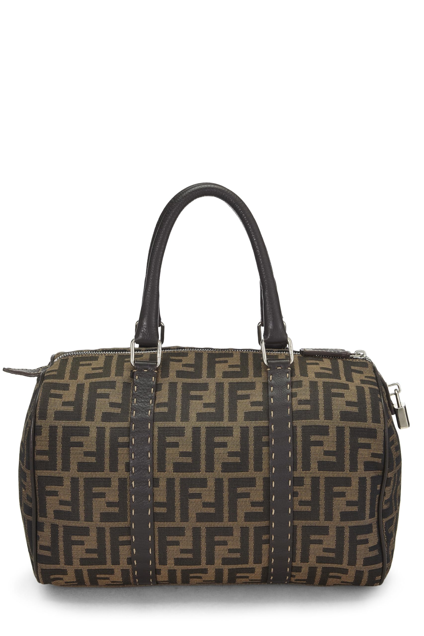 Fendi, Zucca Canvas Selleria Handbag Medium, Brown