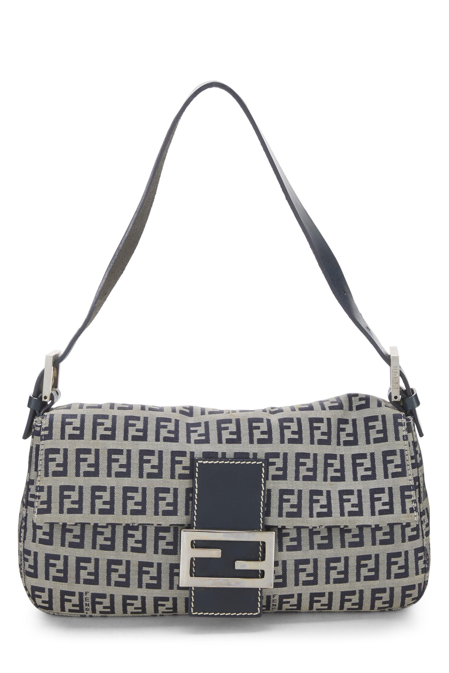 Fendi, Navy Zucchino Canvas Baguette, Navy