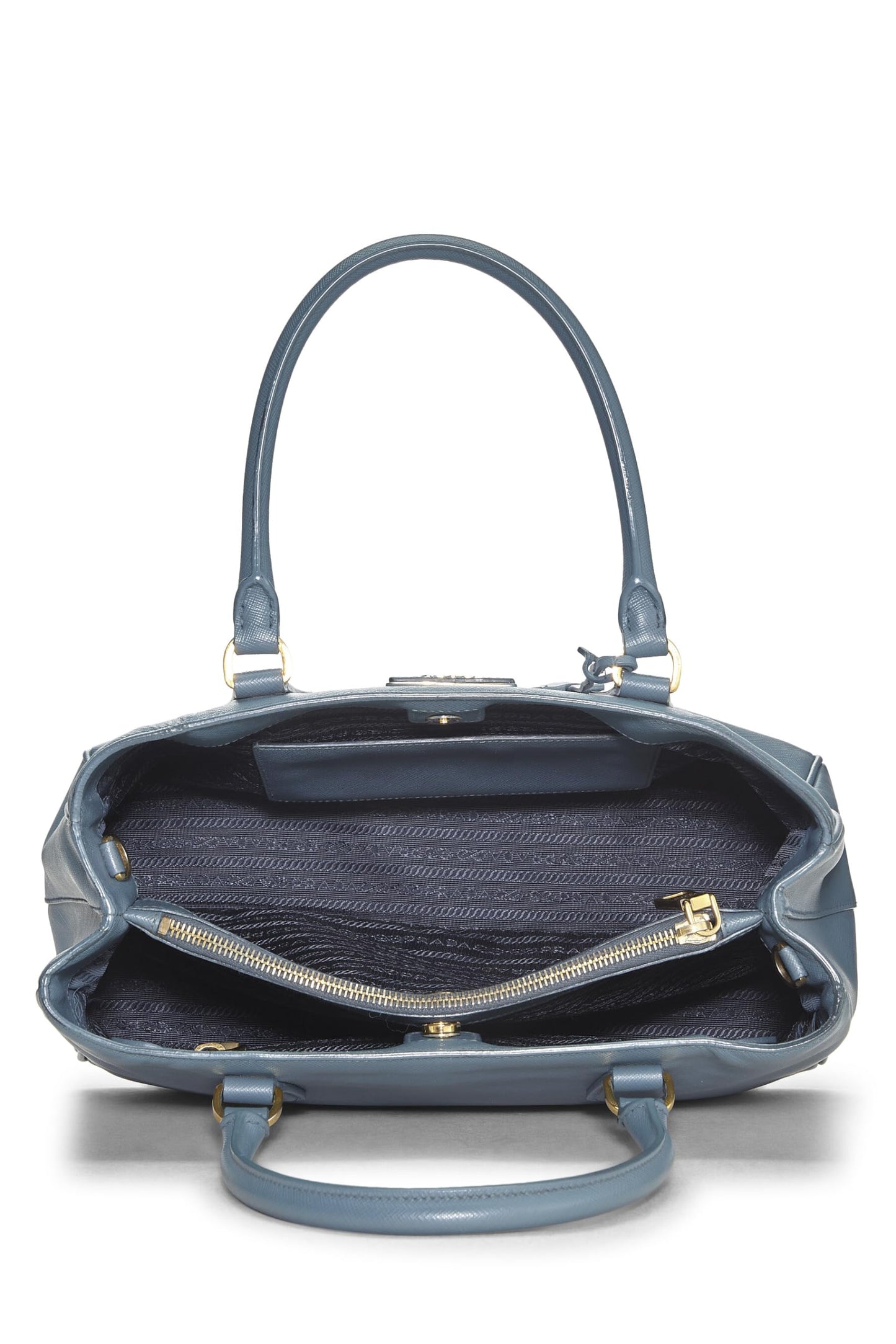Prada, Blue Saffiano Executive Tote Medium, Blue