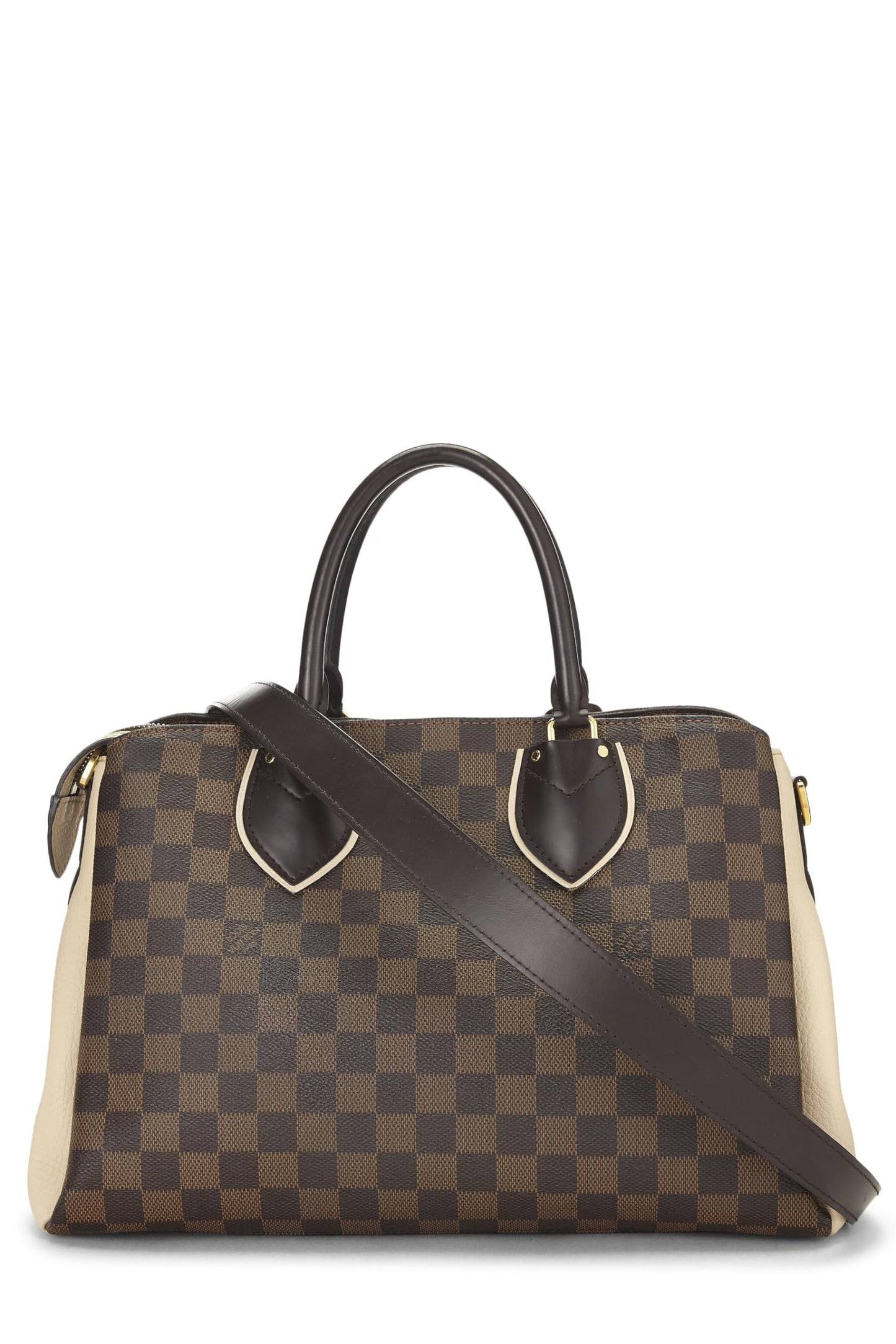 Louis Vuitton, Cream Damier Ebene Normandy, White