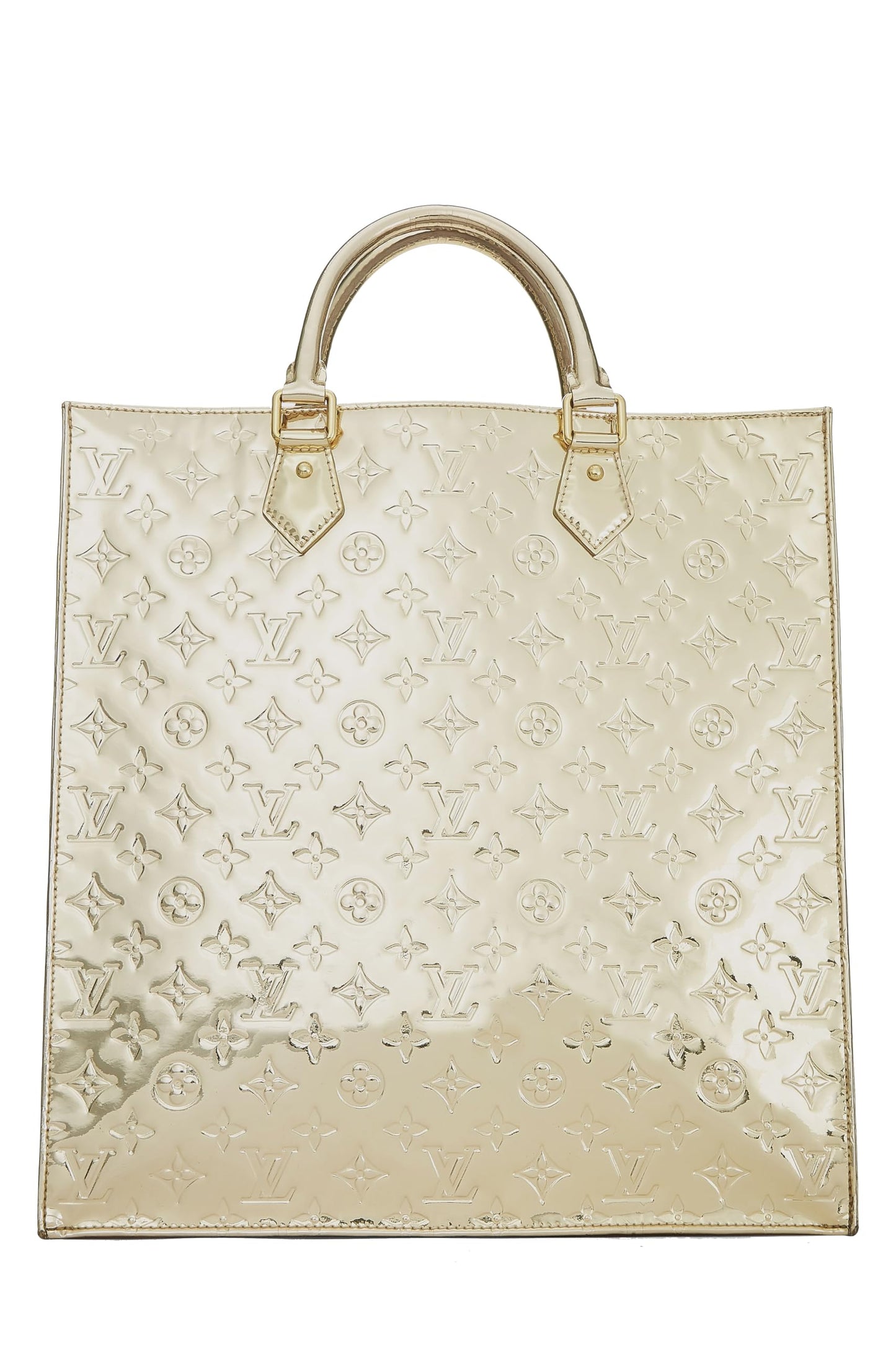 Louis Vuitton, Gold Monogram Miroir Sac Plat, Gold