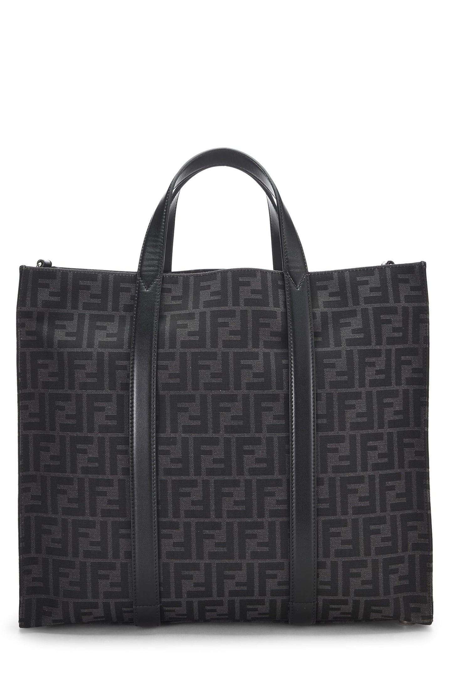 Fendi, Black Zucca Canvas Shopping Tote, Black