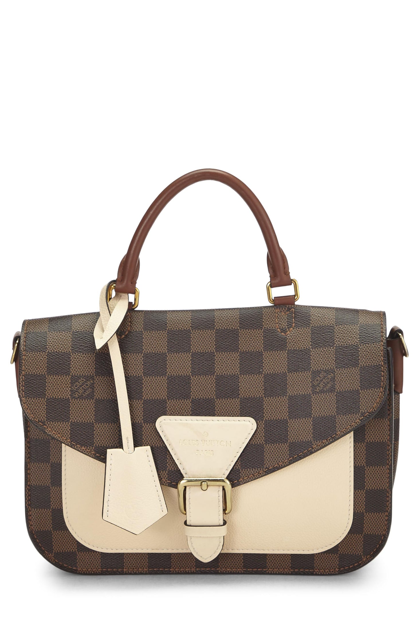 Louis Vuitton, Cream Damier Ebene Beaumarchais, Cream