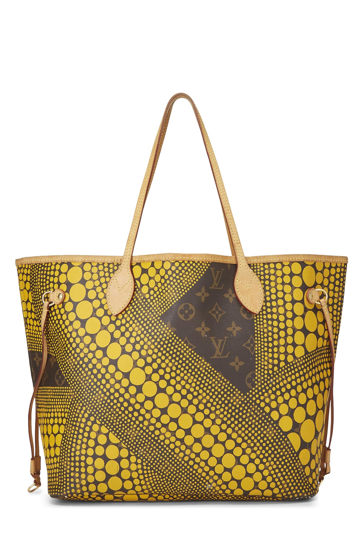 Louis Vuitton, Yayoi Kma x Louis Vuitton Yellow Monogram Dots Infinity Neverfull MM, Yellow