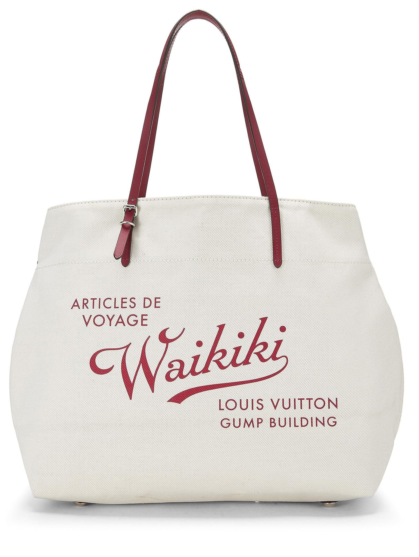 Louis Vuitton, White Canvas Capri Articles De Voyage Cabas Tote GM, White
