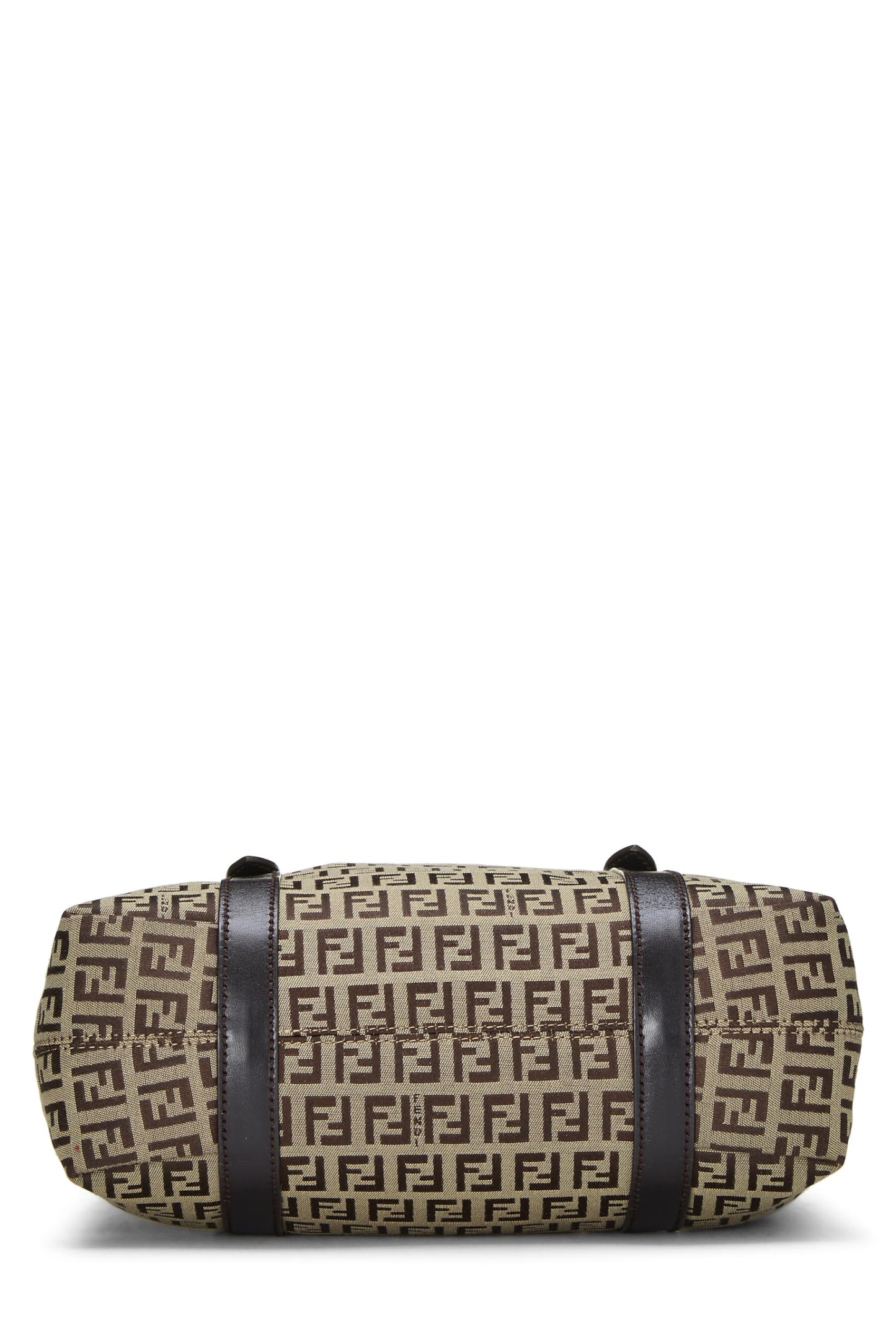 Fendi, Brown Zucchino Canvas Handbag Small, Brown