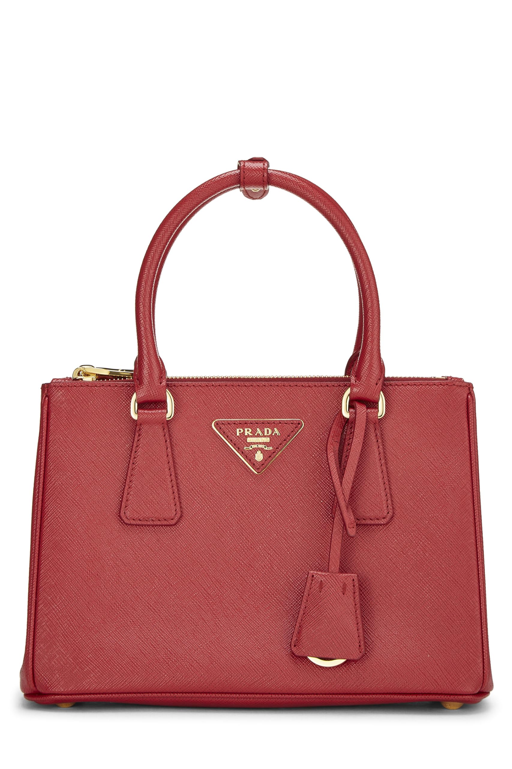 Prada, Red Saffiano Galleria Tote Small, Red