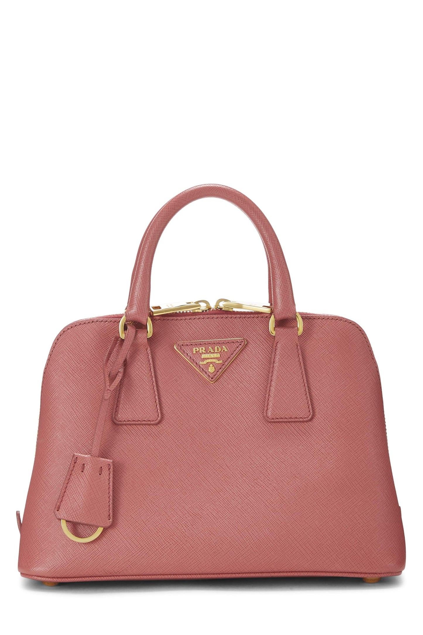 Prada, Pink Saffiano Leather Promenade Small, Pink Luxury Handbag