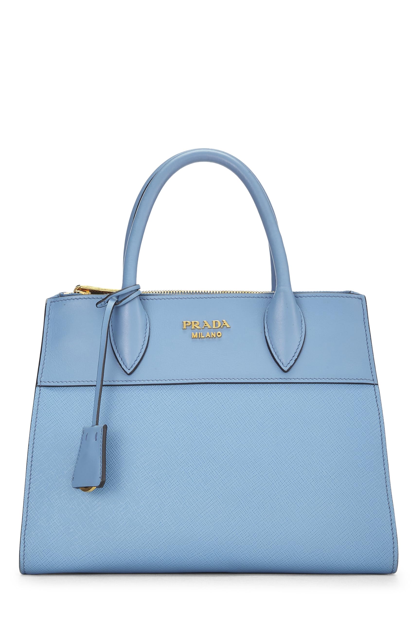 Prada, Blue Saffiano Paradigme Bag Small, Blue