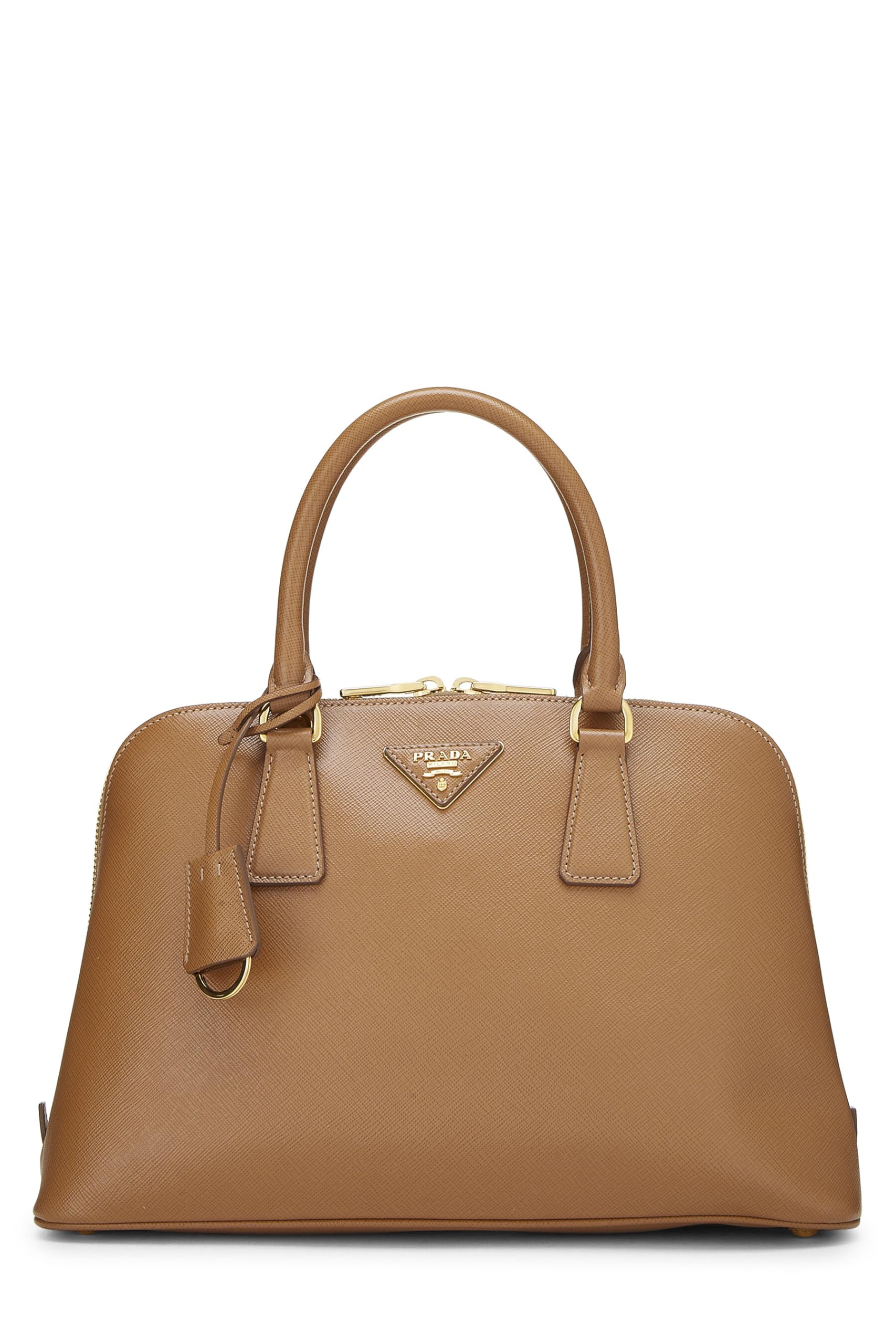 Prada, Brown Saffiano Promenade Medium, Brown Luxury Handbag