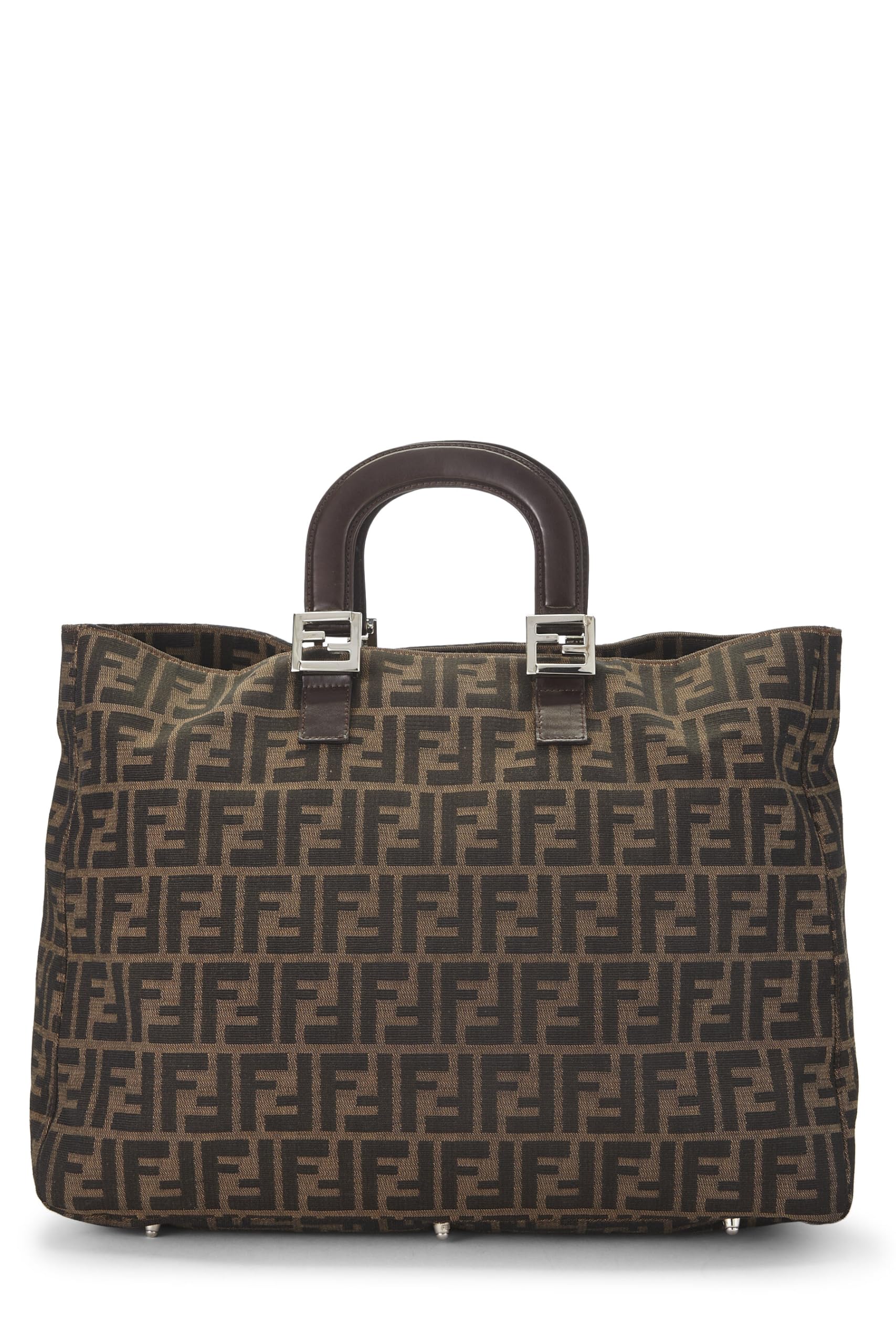 Fendi, Brown Zucca Canvas Handbag Large, Brown