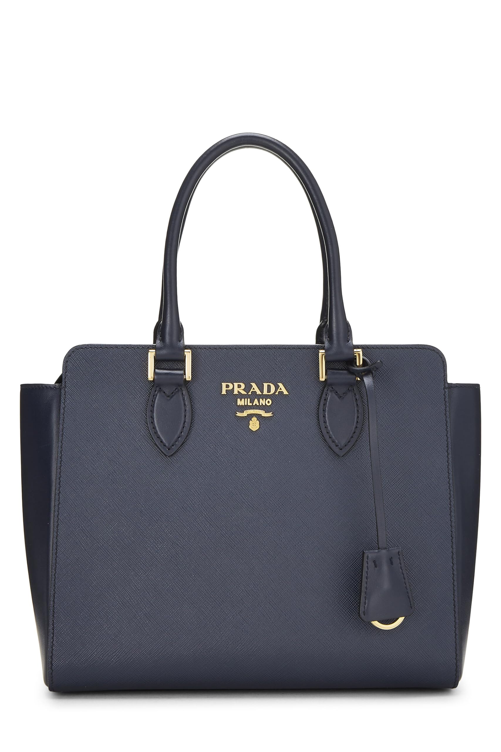 Prada, Navy Saffiano Convertible Handbag Small, Navy