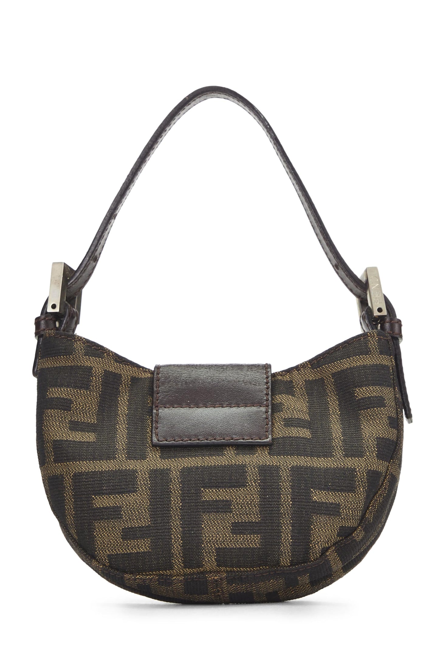 Fendi, Brown Zucca Canvas Croissant Mini, Brown
