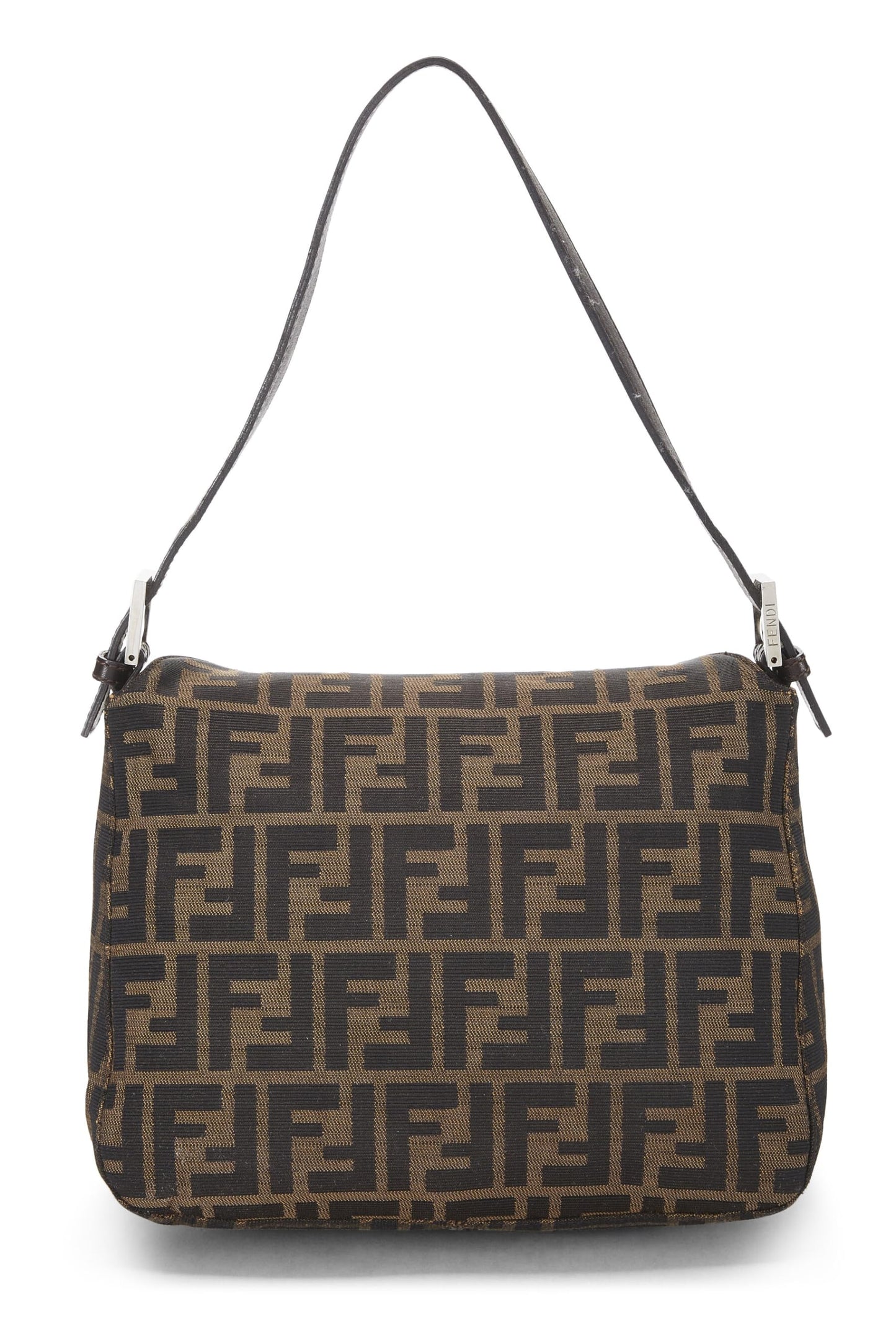 Fendi, Brown Zucca Canvas Shoulder Bag, Brown