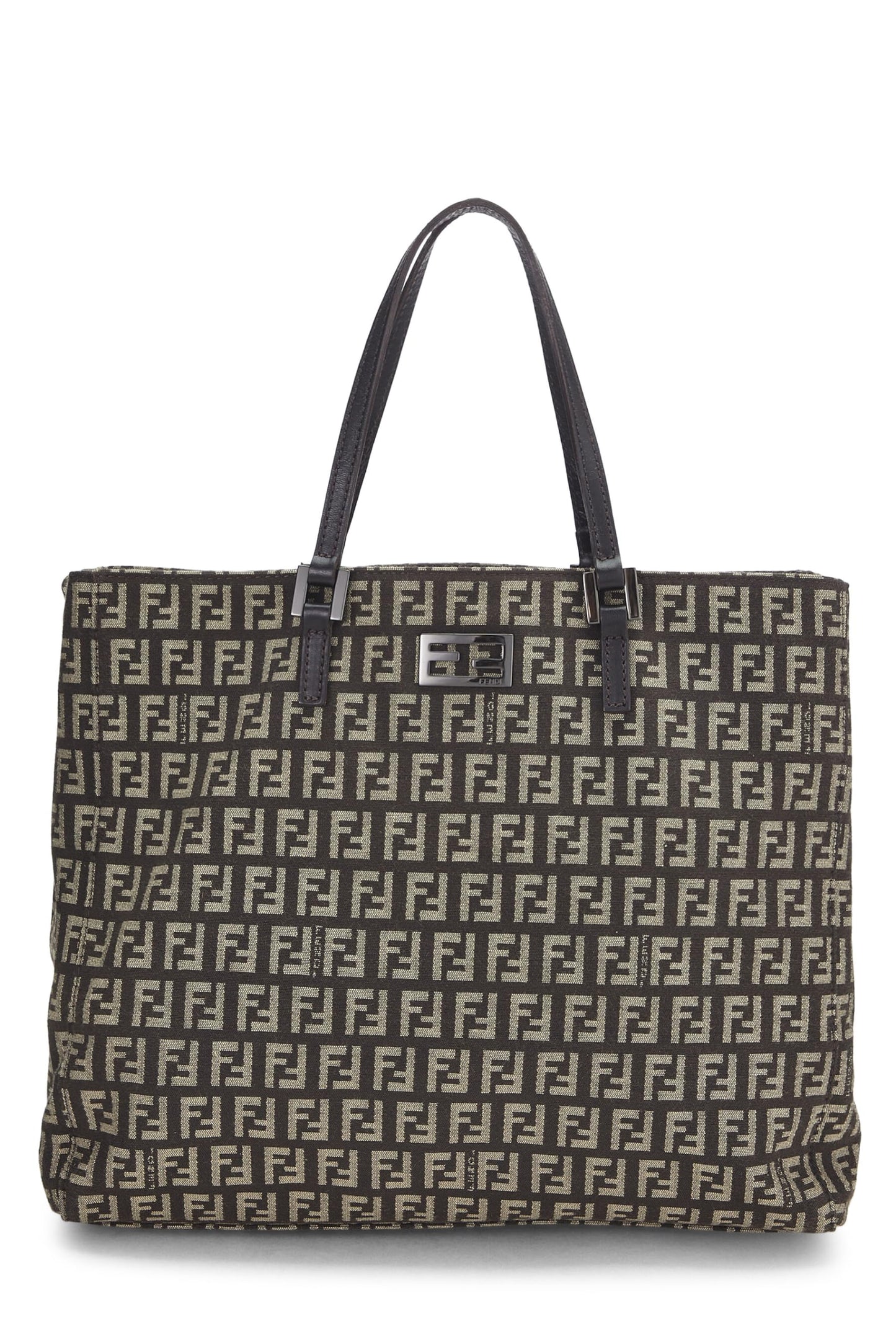 Fendi, Brown Zucchino Canvas Tote, Brown