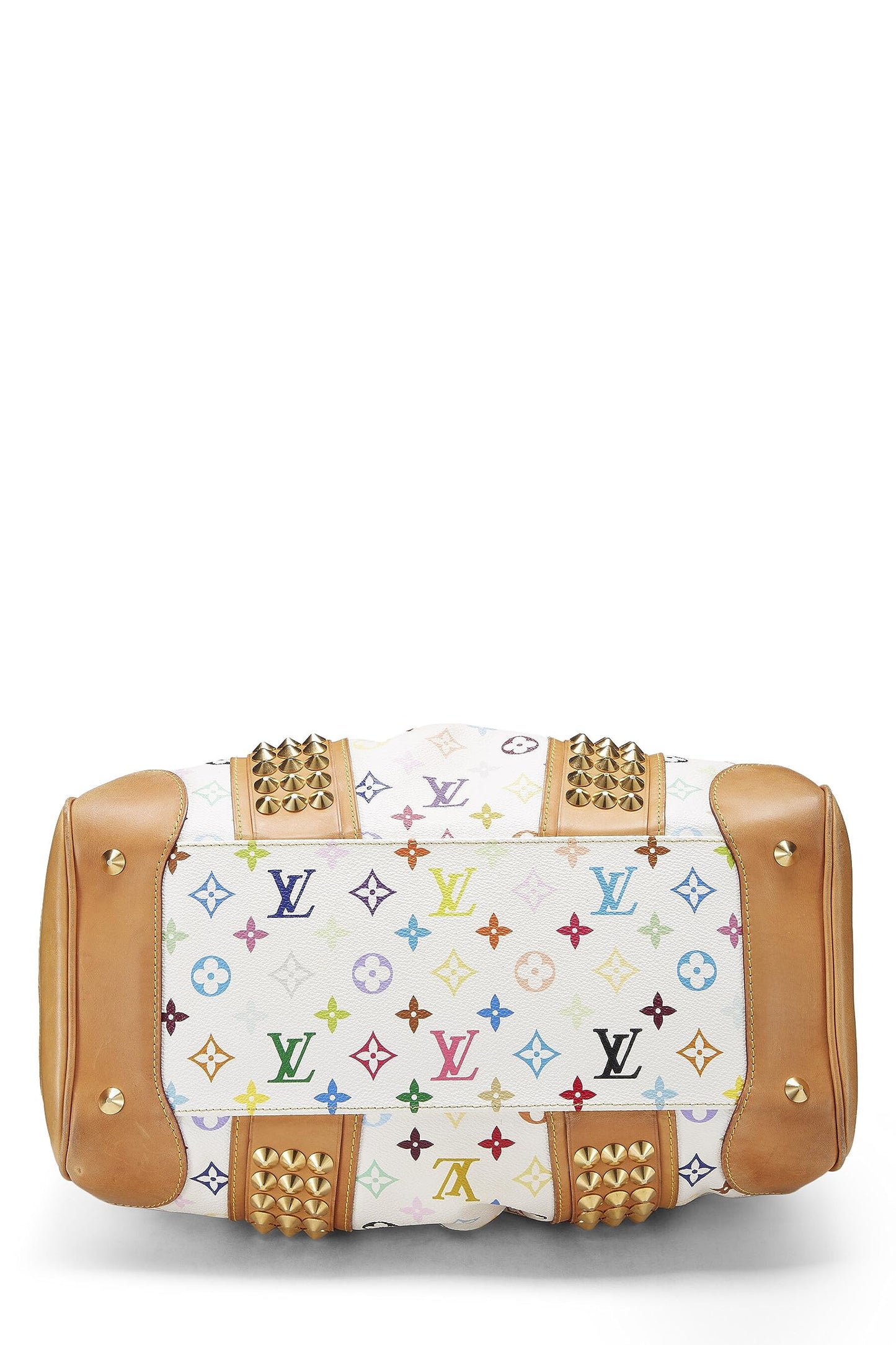 Louis Vuitton, Takashi Murakami x Louis Vuitton White Monogram Multicolore Courtney MM, White