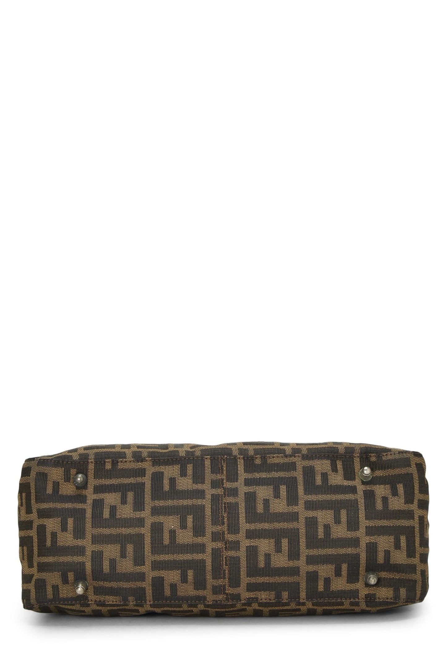 Fendi, Brown Zucca Canvas Handbag Small, Brown