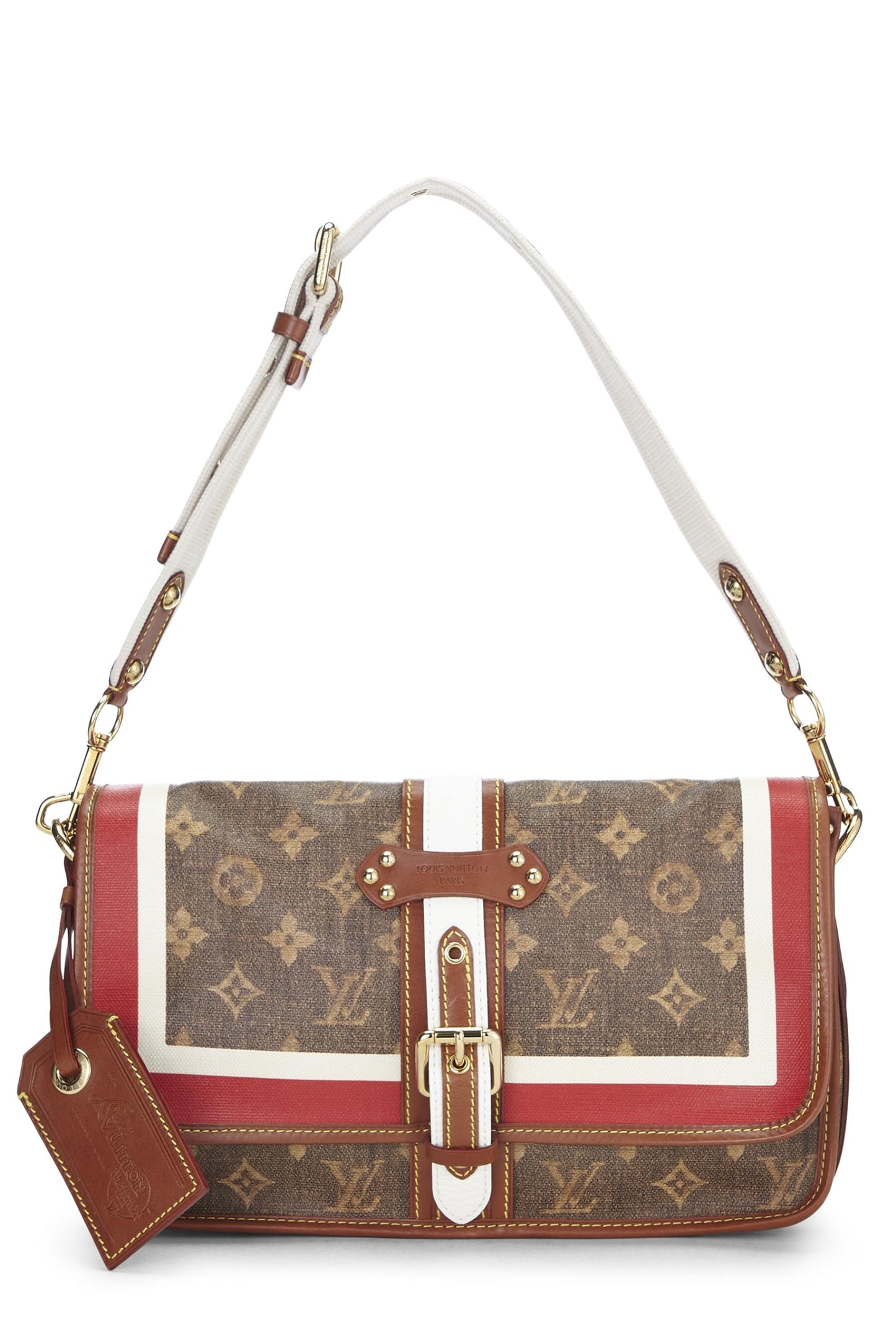 Louis Vuitton, Monogram Tisse Porte Rayures, Brown