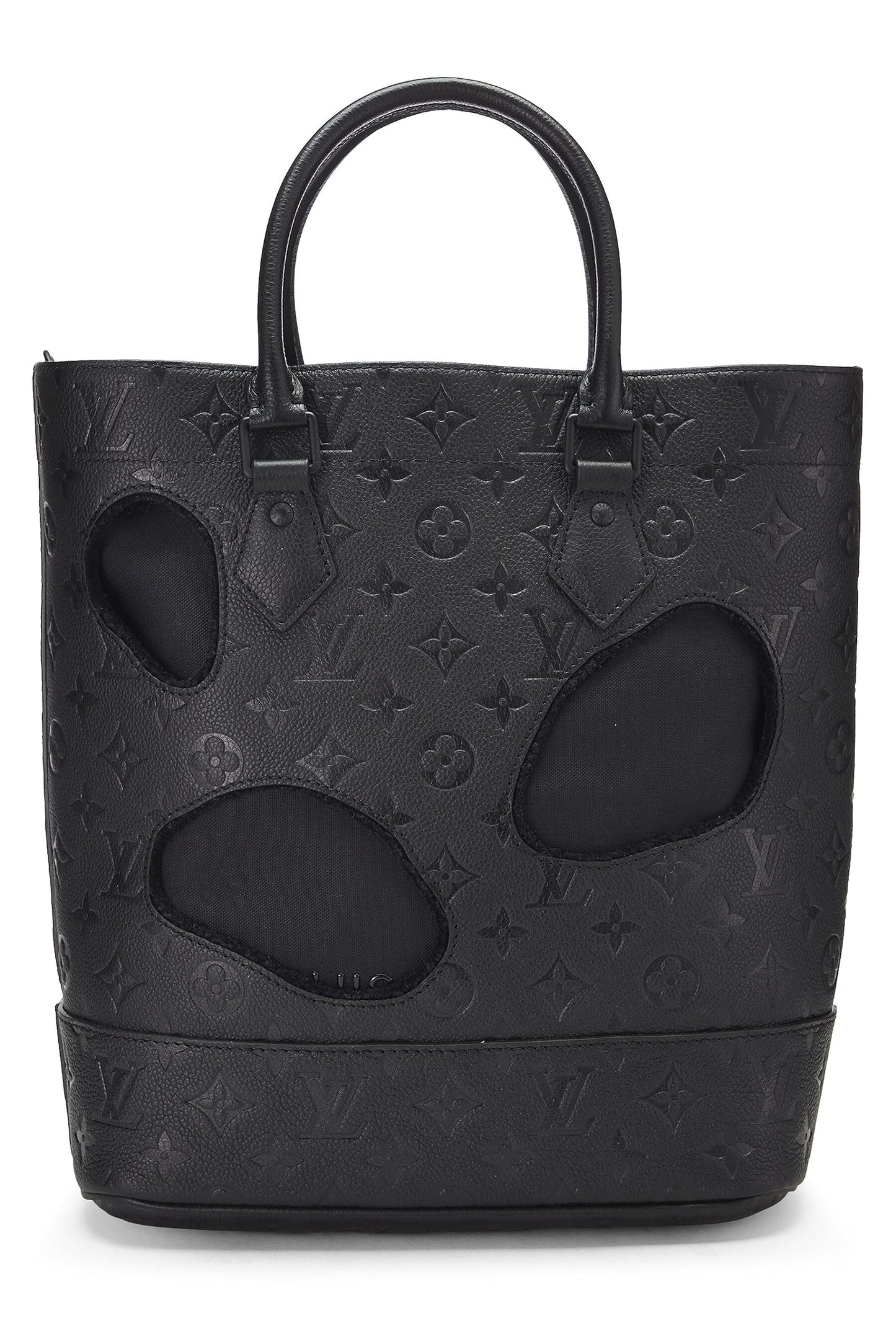 Louis Vuitton, COMME DES GARÇONS x Louis Vuitton Black Monogram Empreinte Bag with Holes, Black