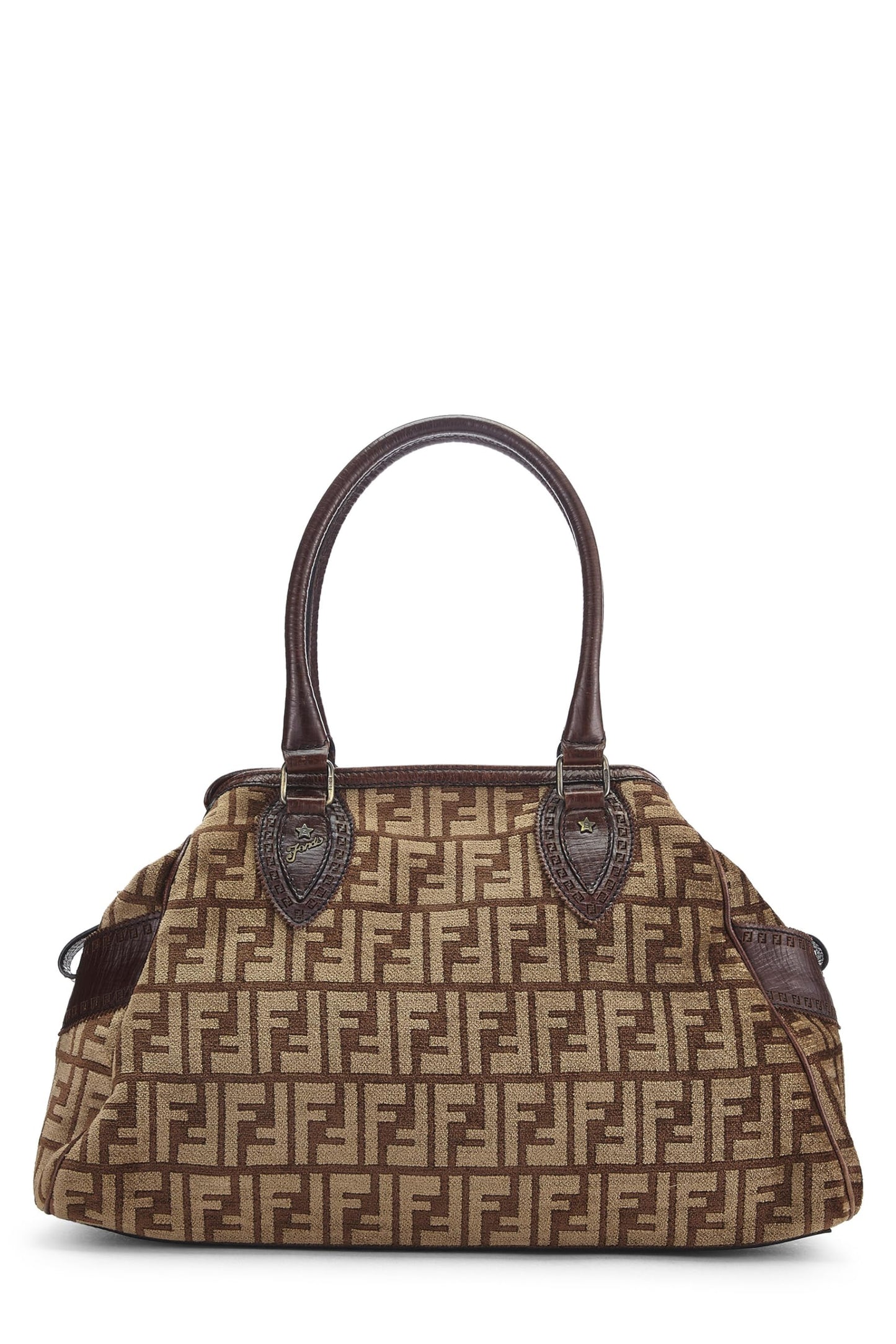 Fendi, Brown Zucca Velour Bag Du Jour Medium, Brown