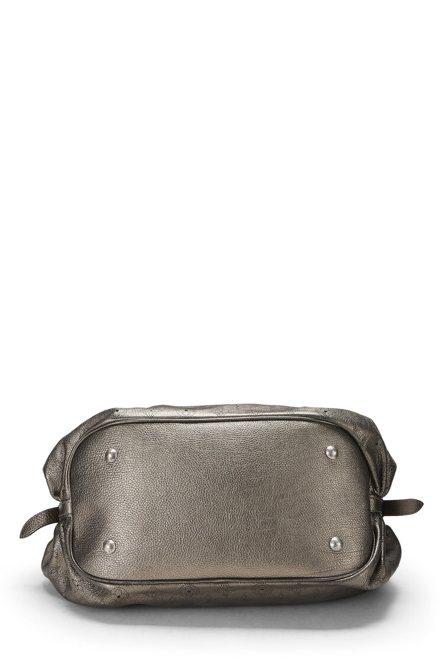Louis Vuitton, Metallic Silver Monogram Leather Mahina XL, Silver