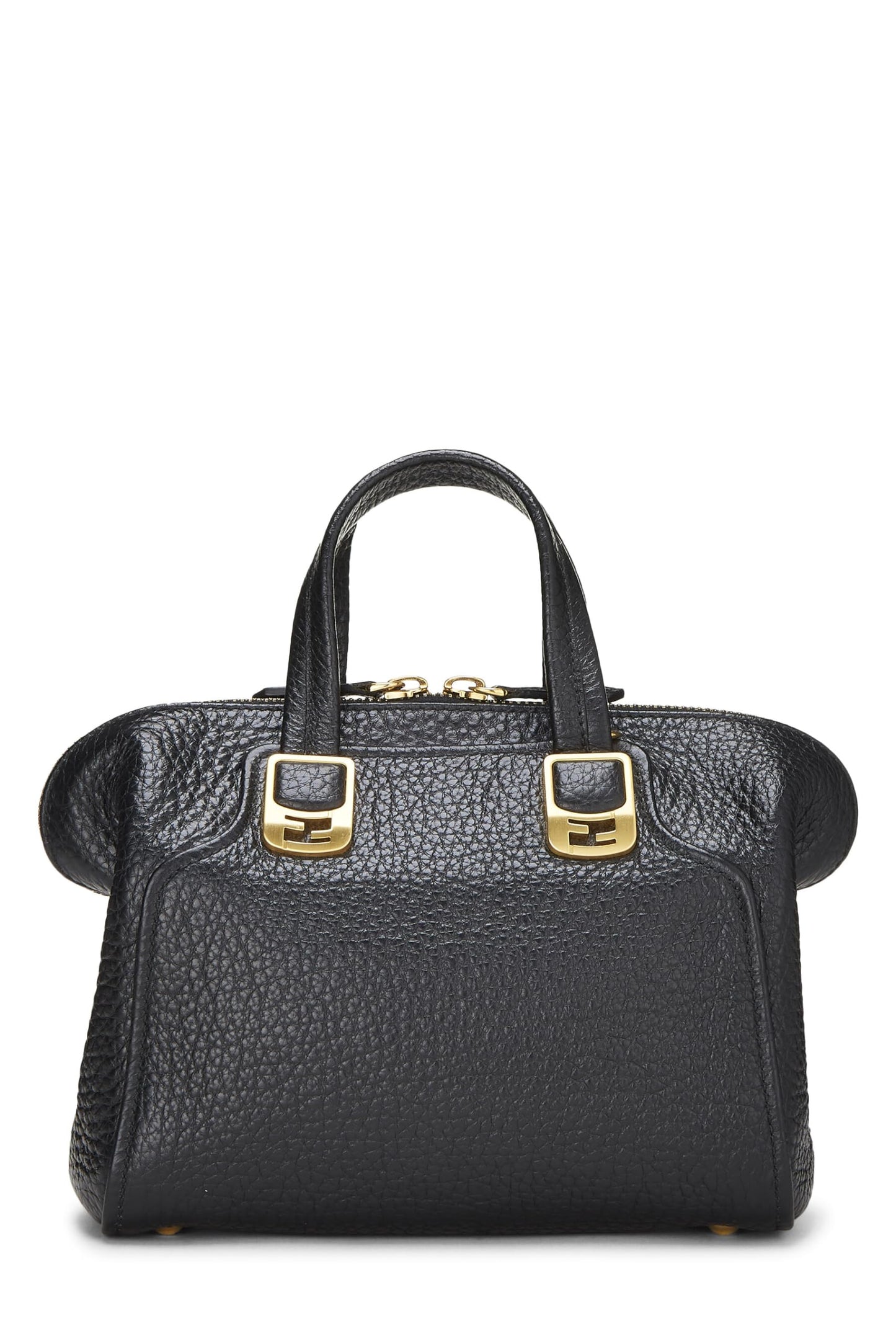 Fendi, Black Leather Chameleon Small, Black