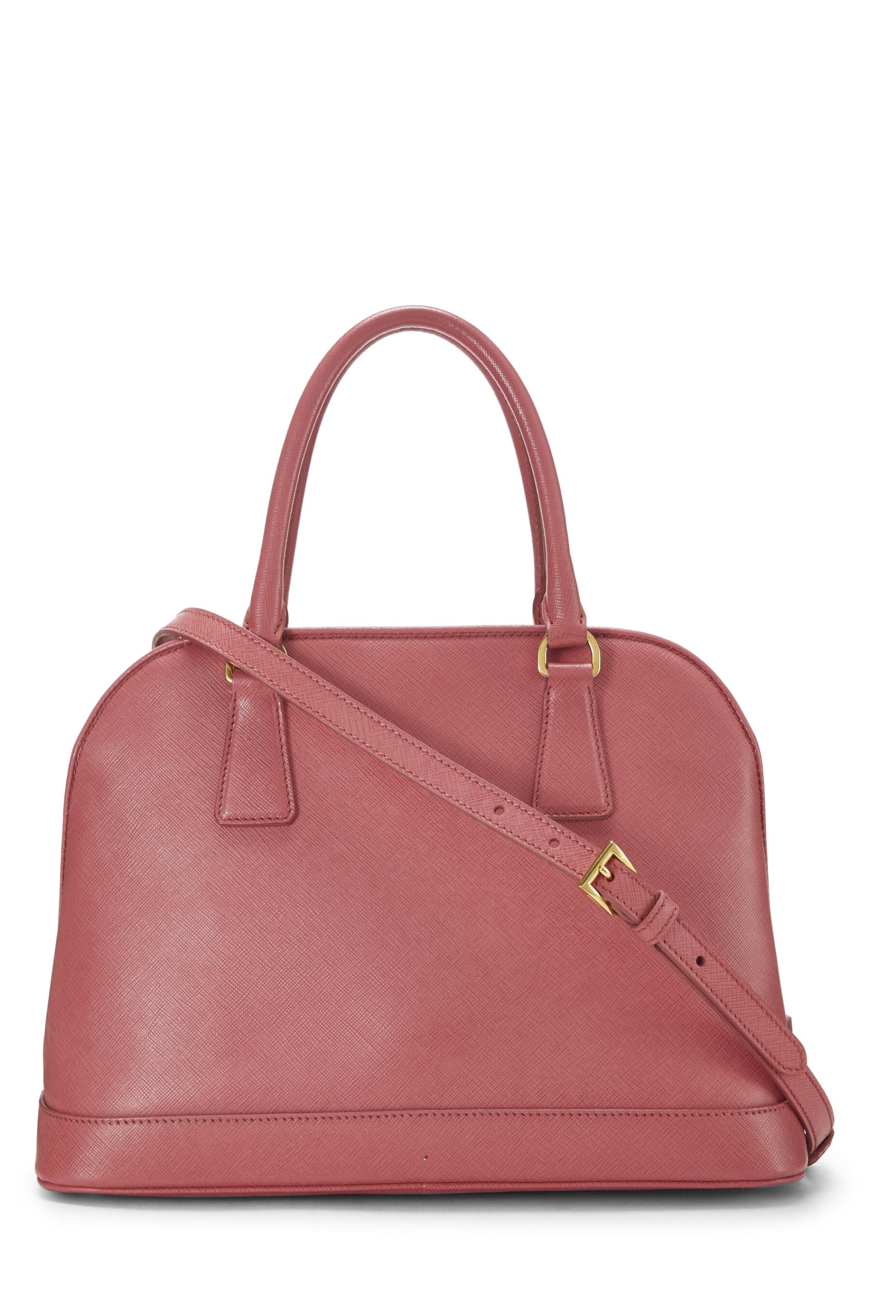 Prada, Pink Saffiano Dome Handbag, Pink