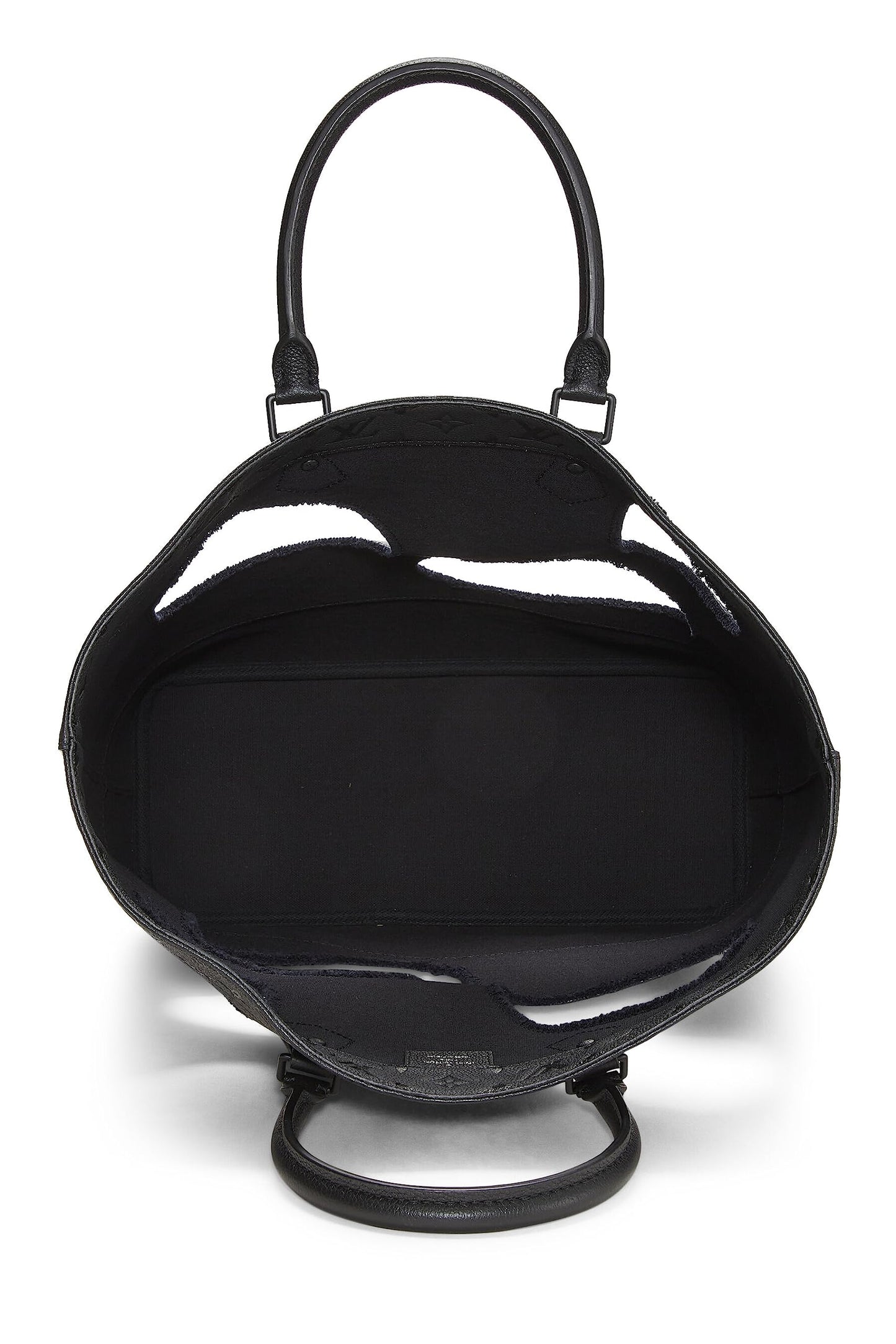 Louis Vuitton, Comme Des Garçons x Louis Vuitton Black Monogram Empreinte Bag with Holes MM, Black