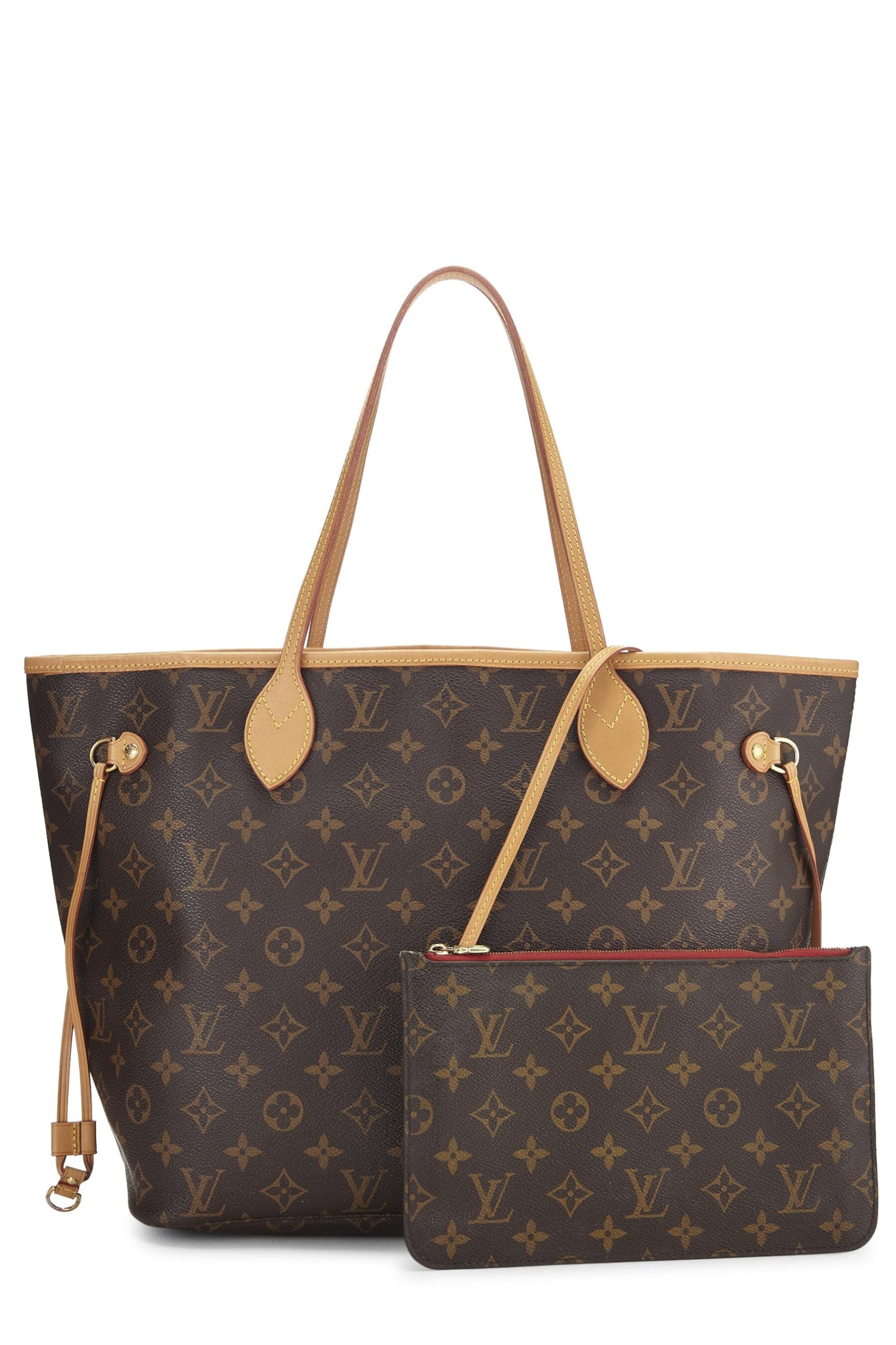 Louis Vuitton, Red Monogram Canvas Neverfull MM, Red